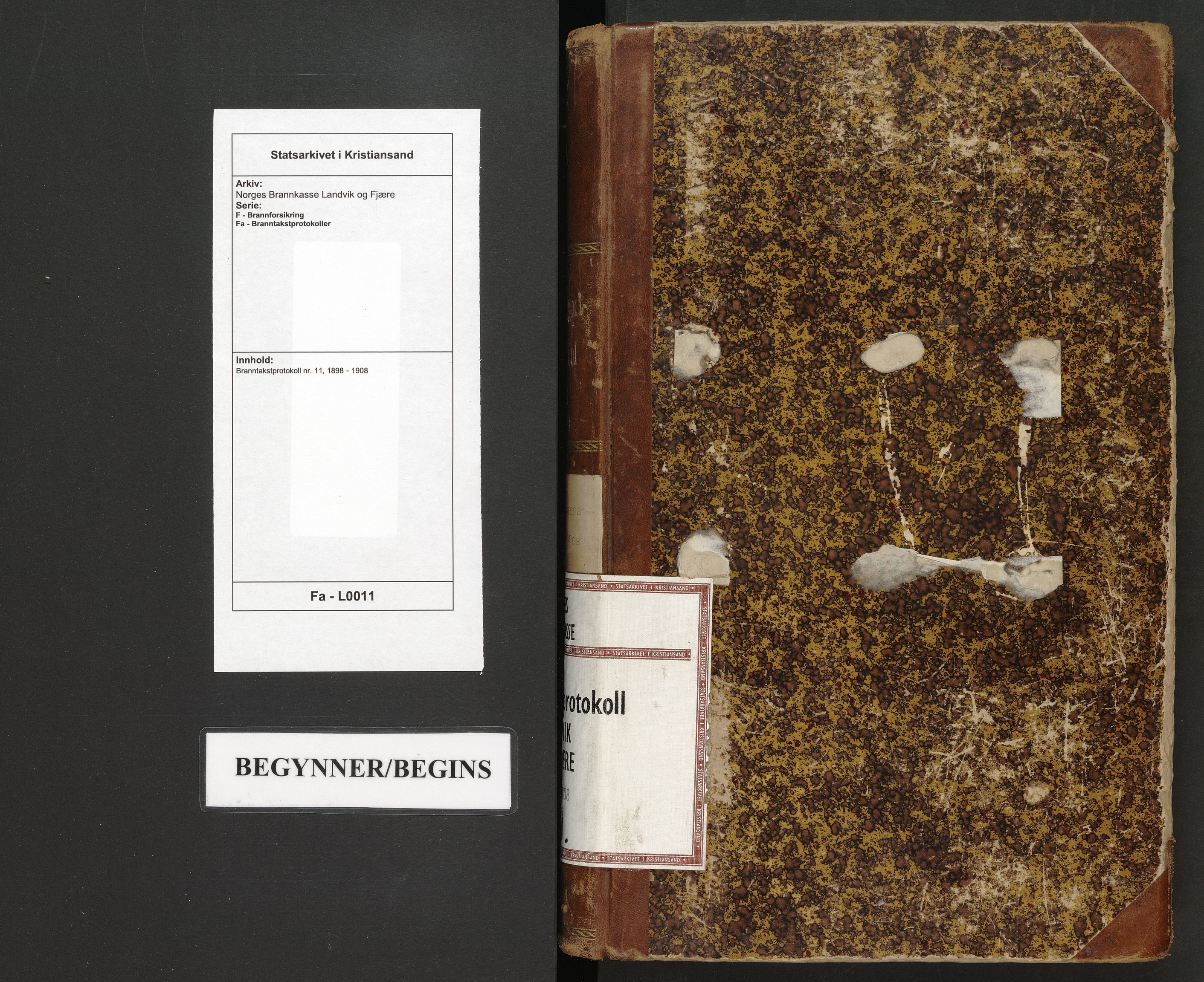 Norges Brannkasse Landvik og Fjære, AV/SAK-2241-0032/F/Fa/L0011: Branntakstprotokoll nr. 11, 1898-1908
