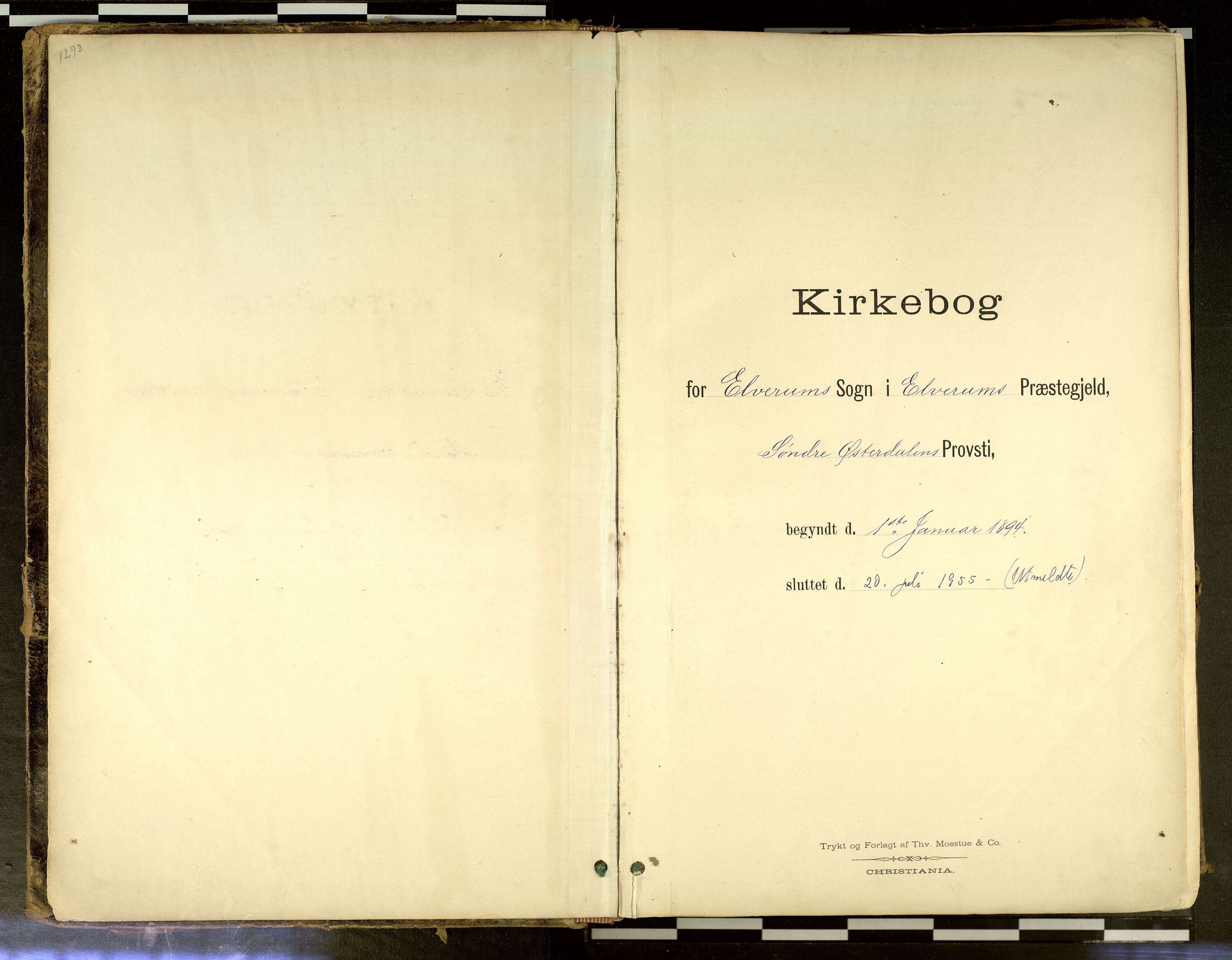 Elverum prestekontor, SAH/PREST-044/H/Ha/Haa/L0018: Ministerialbok nr. 18, 1894-1914