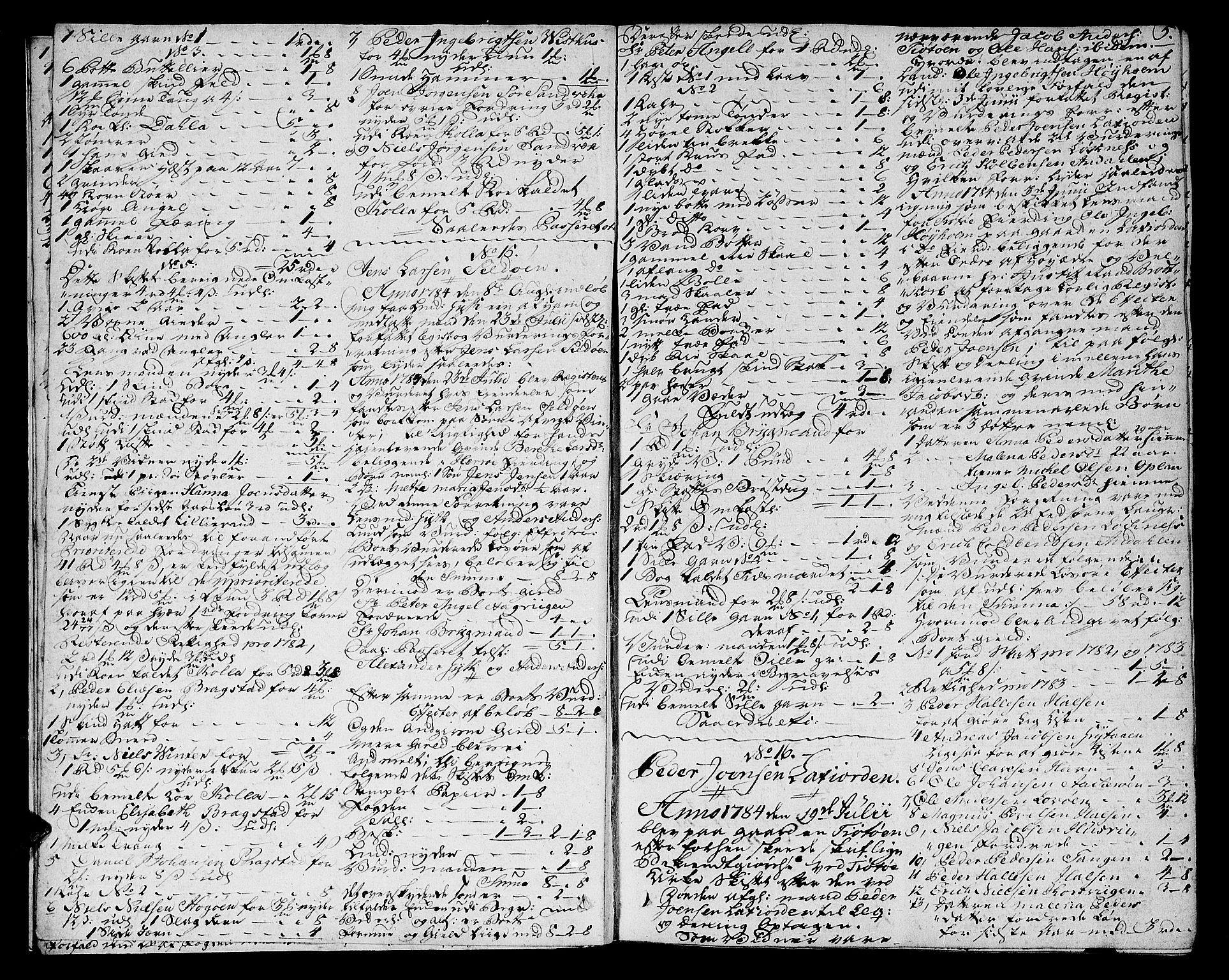 Helgeland sorenskriveri, AV/SAT-A-0004/3/3A/L0063: Skifteprotokoll 15A, 1784-1785, s. 4b-5a