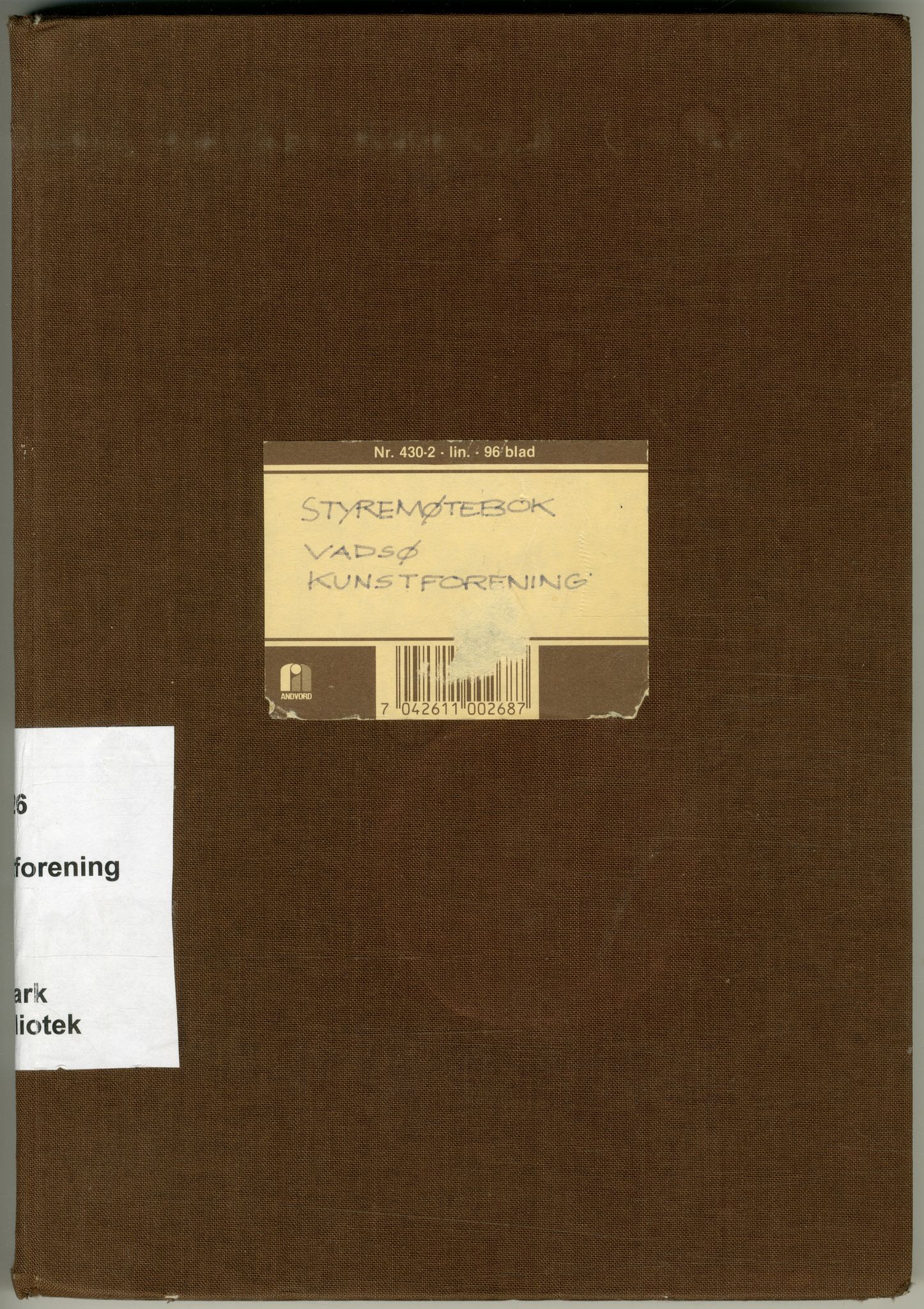 Vadsø kunstforening, FMFB/A-1126/A/L0025: Møteprotokoll 1987-2002, 1987-2002