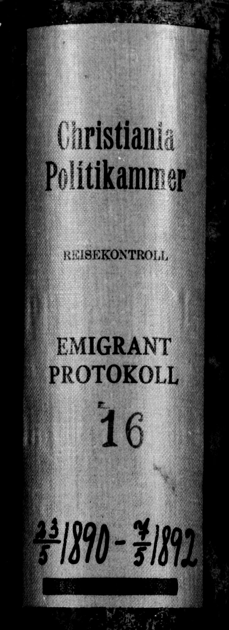 Oslo politidistrikt, AV/SAO-A-10085/E/Ee/Eef/L0016: Emigrantprotokoll, 1890-1892