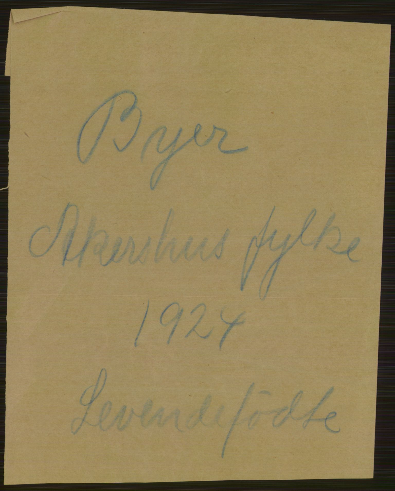 Statistisk sentralbyrå, Sosiodemografiske emner, Befolkning, AV/RA-S-2228/D/Df/Dfc/Dfcd/L0003: Akershus fylke: Levendefødte menn og kvinner. Bygder og byer., 1924, s. 1