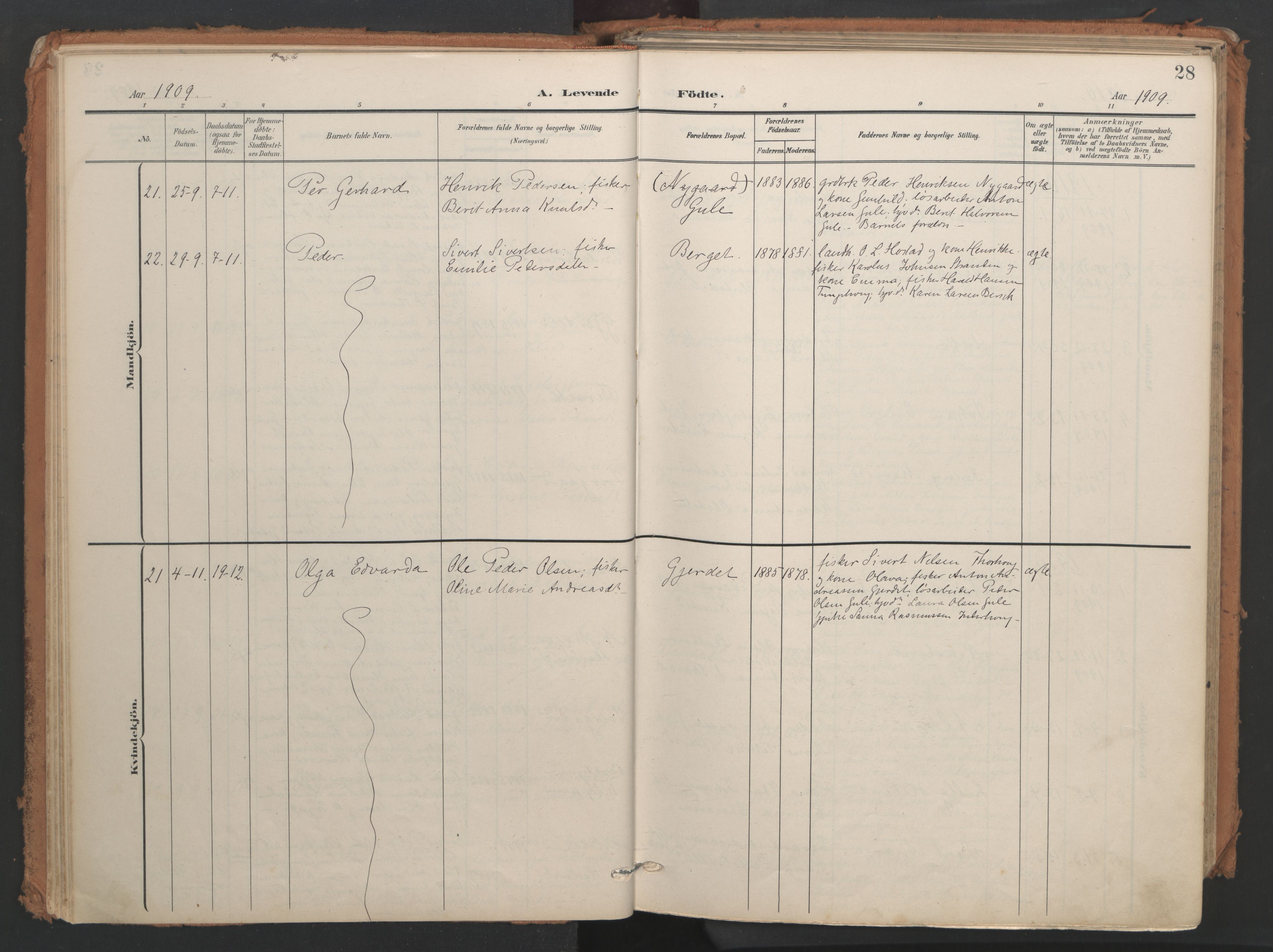 Ministerialprotokoller, klokkerbøker og fødselsregistre - Møre og Romsdal, AV/SAT-A-1454/566/L0771: Ministerialbok nr. 566A10, 1904-1929, s. 28