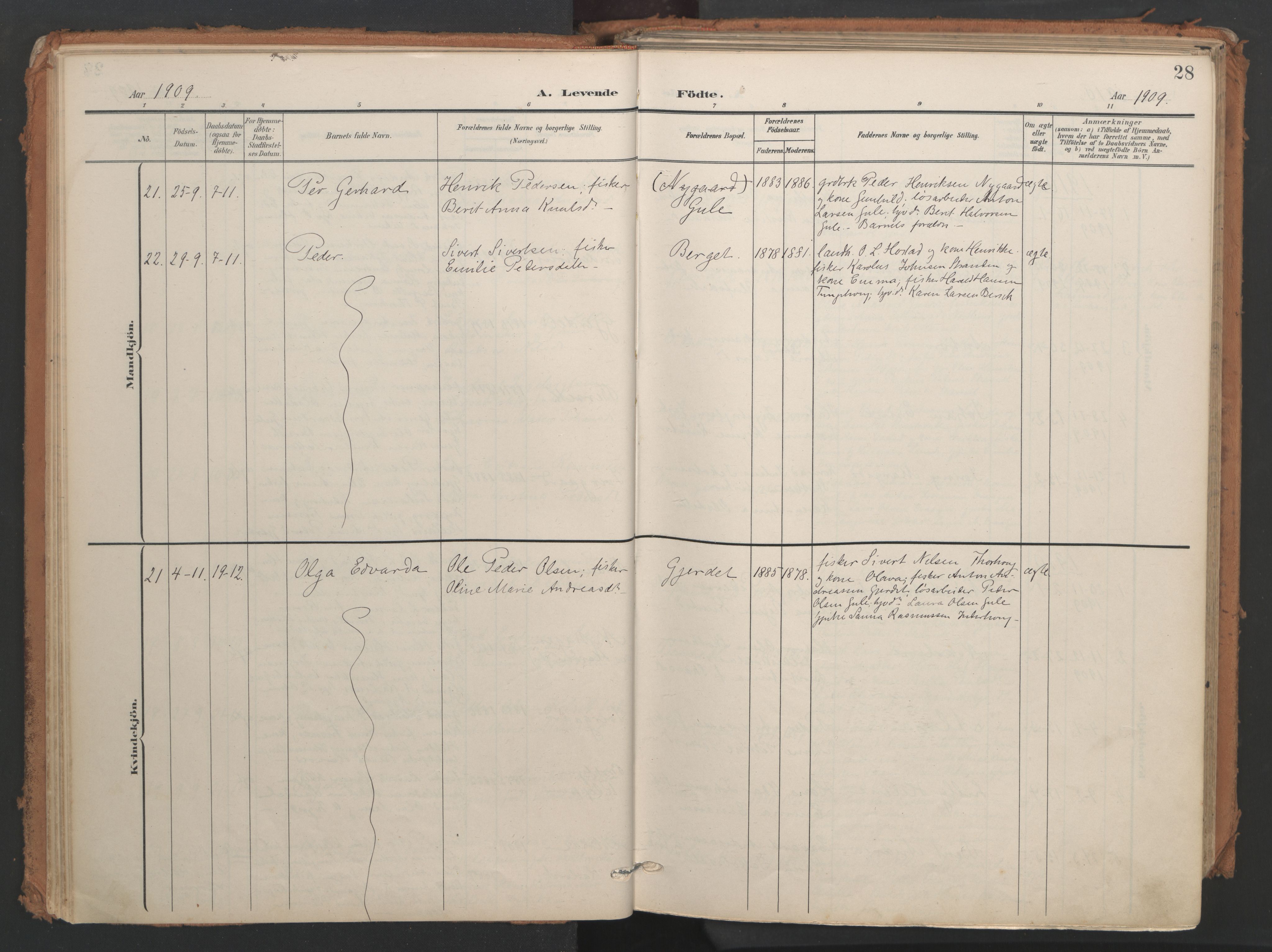 Ministerialprotokoller, klokkerbøker og fødselsregistre - Møre og Romsdal, SAT/A-1454/566/L0771: Ministerialbok nr. 566A10, 1904-1929, s. 28