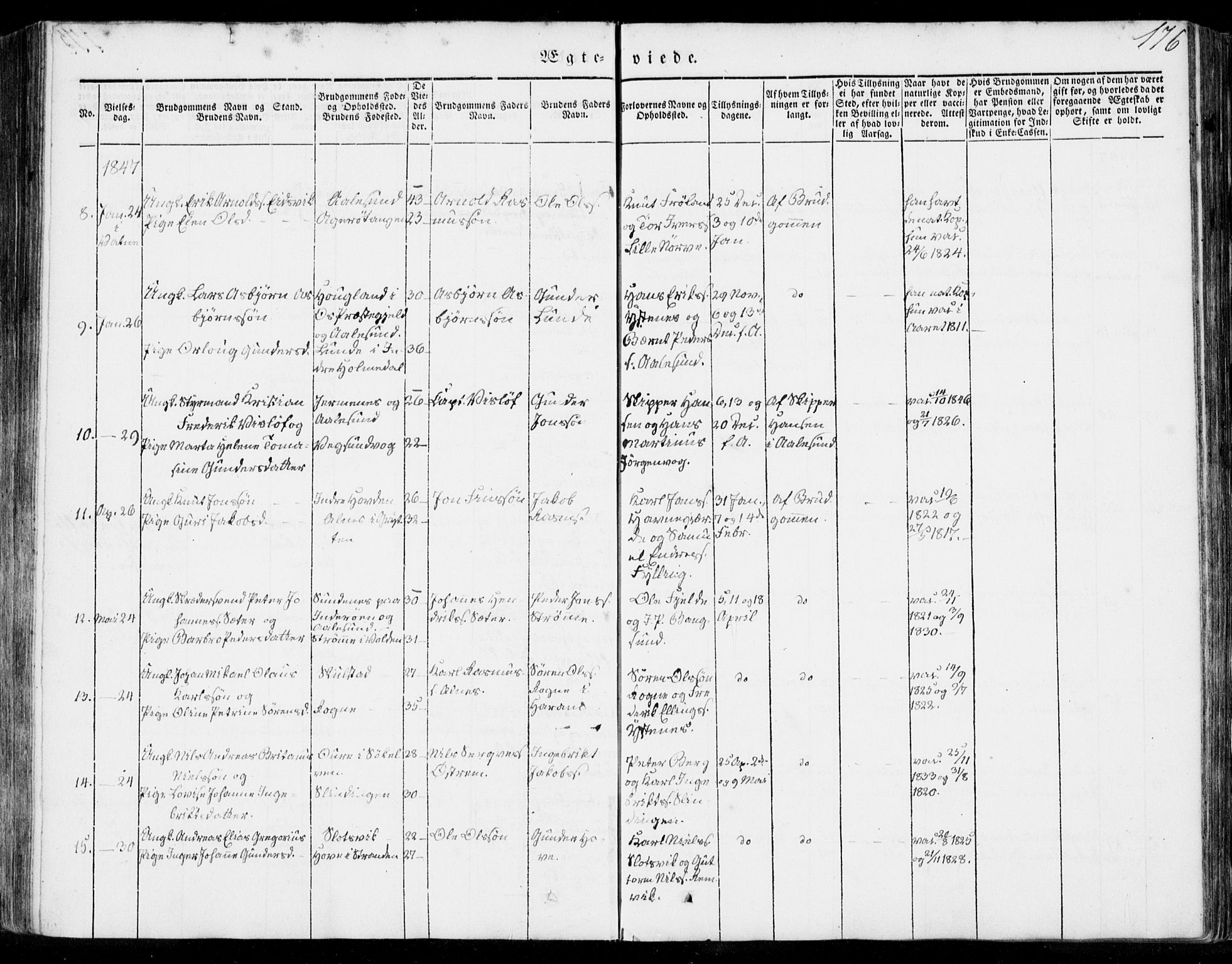 Ministerialprotokoller, klokkerbøker og fødselsregistre - Møre og Romsdal, SAT/A-1454/528/L0396: Ministerialbok nr. 528A07, 1839-1847, s. 176