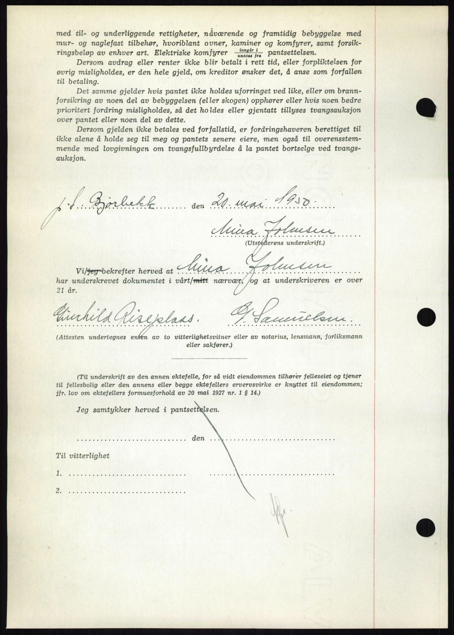 Nedenes sorenskriveri, AV/SAK-1221-0006/G/Gb/Gbb/L0007: Pantebok nr. B7, 1949-1950, Dagboknr: 730/1950