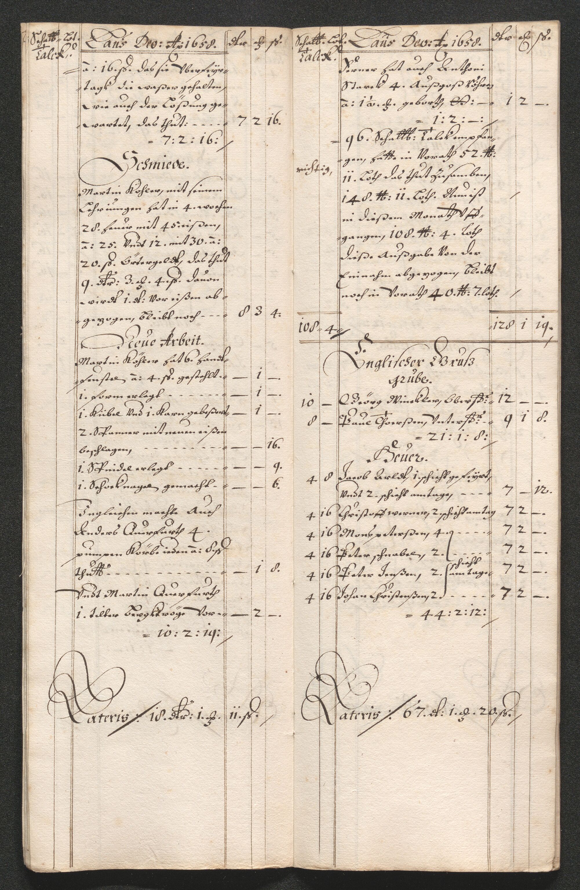Kongsberg Sølvverk 1623-1816, AV/SAKO-EA-3135/001/D/Dc/Dcd/L0033: Utgiftsregnskap for gruver m.m. , 1658, s. 398