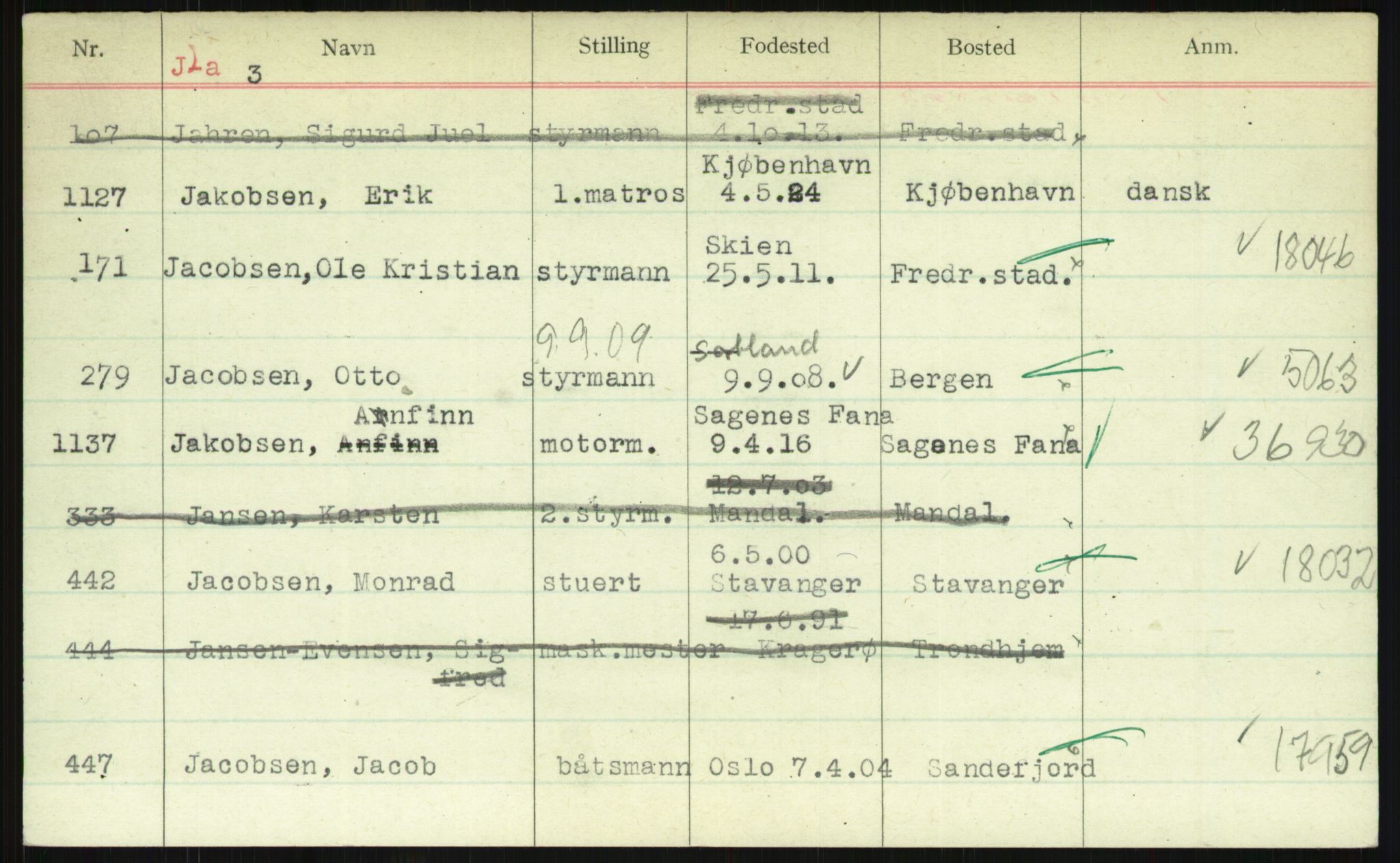 Direktoratet for sjømenn, AV/RA-S-3545/G/Gi/L0002: Kartotek over krigsdekorasjoner tildelt under krigen til nordmenn, 1940-1945, s. 765