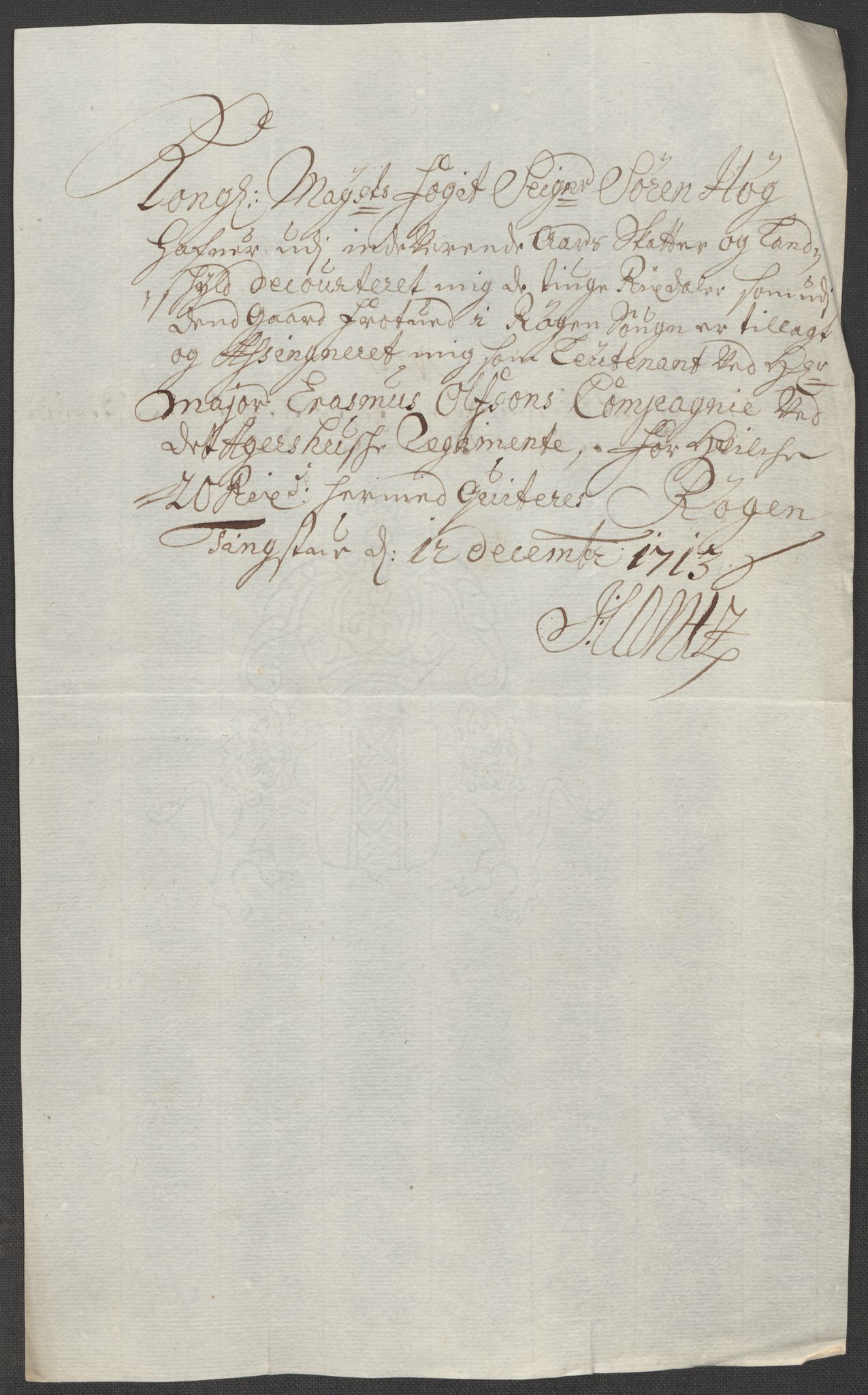 Rentekammeret inntil 1814, Reviderte regnskaper, Fogderegnskap, RA/EA-4092/R31/L1708: Fogderegnskap Hurum, Røyken, Eiker, Lier og Buskerud, 1713, s. 356