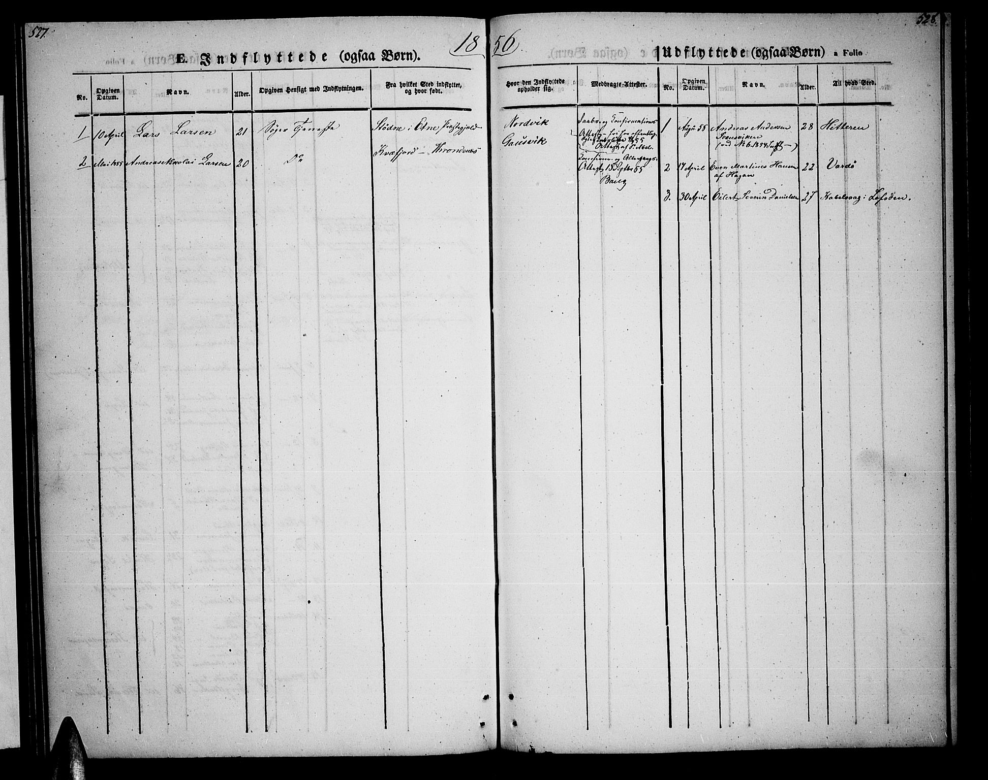 Trondenes sokneprestkontor, AV/SATØ-S-1319/H/Hb/L0006klokker: Klokkerbok nr. 6, 1845-1855, s. 527-528