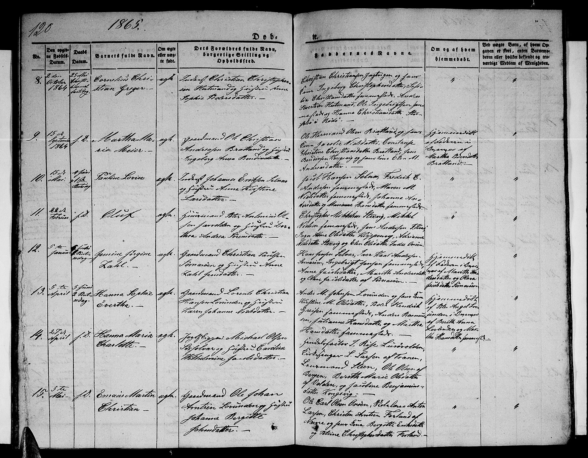 Ministerialprotokoller, klokkerbøker og fødselsregistre - Nordland, SAT/A-1459/839/L0572: Klokkerbok nr. 839C02, 1841-1873, s. 120