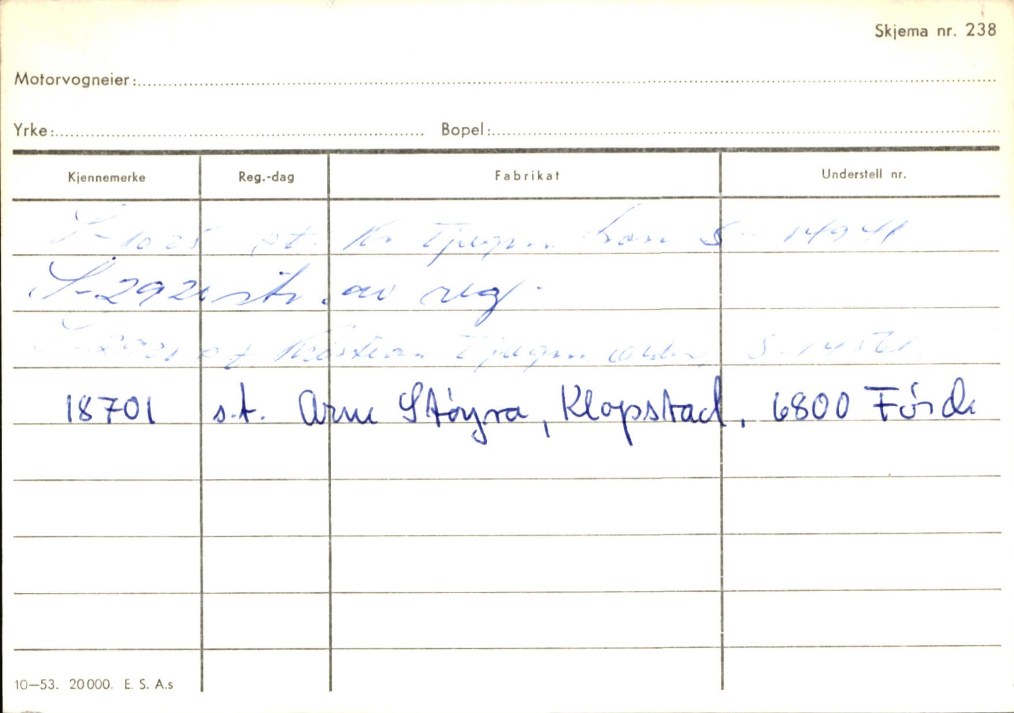 Statens vegvesen, Sogn og Fjordane vegkontor, AV/SAB-A-5301/4/F/L0131: Eigarregister Høyanger P-Å. Stryn S-Å, 1945-1975, s. 2526