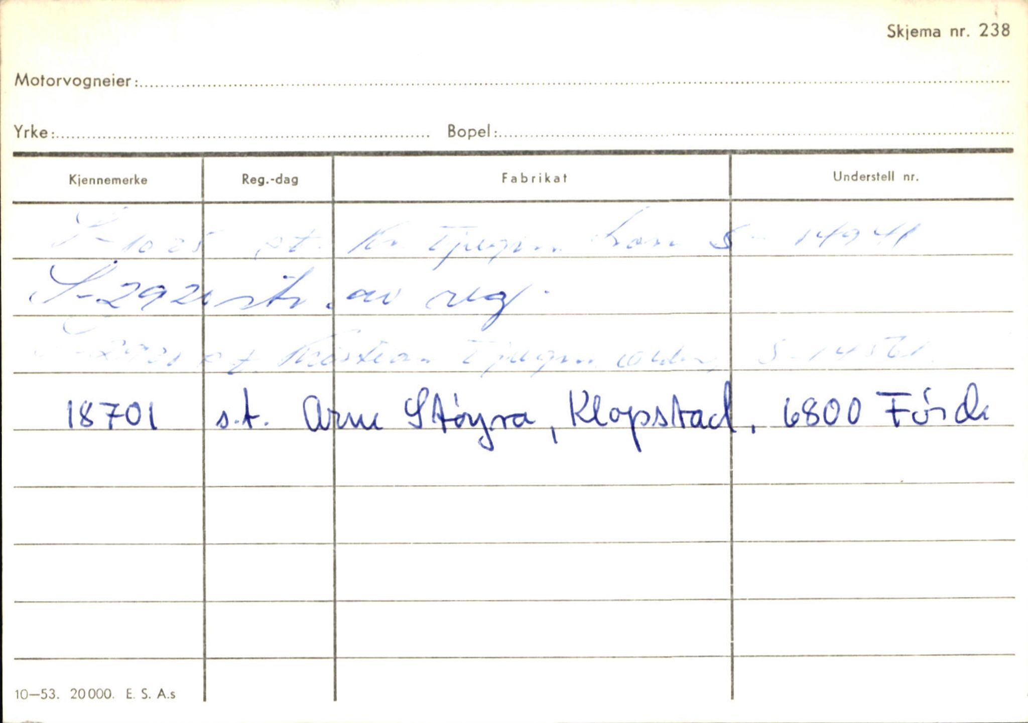 Statens vegvesen, Sogn og Fjordane vegkontor, SAB/A-5301/4/F/L0131: Eigarregister Høyanger P-Å. Stryn S-Å, 1945-1975, s. 2526