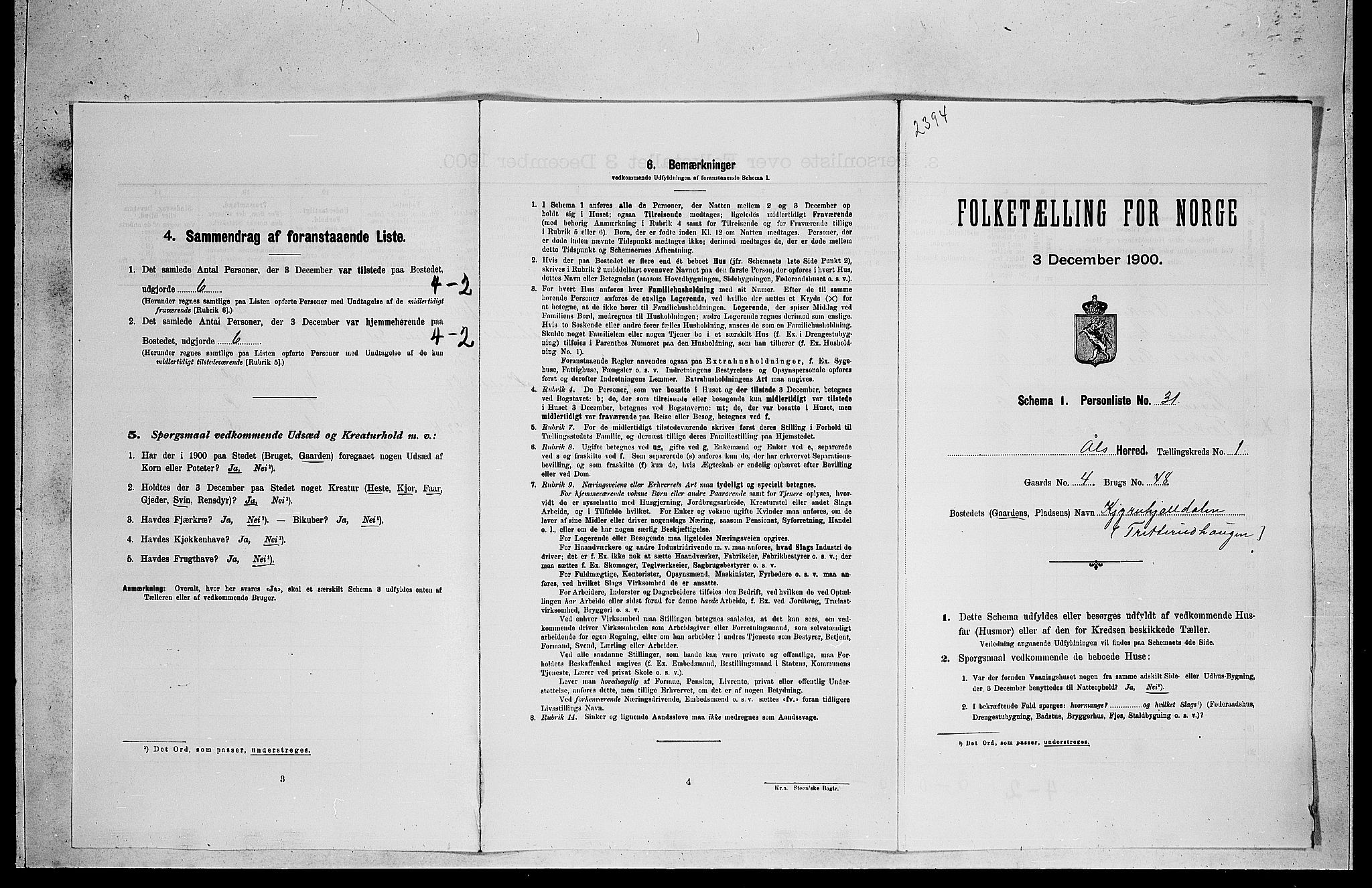 RA, Folketelling 1900 for 0619 Ål herred, 1900, s. 167