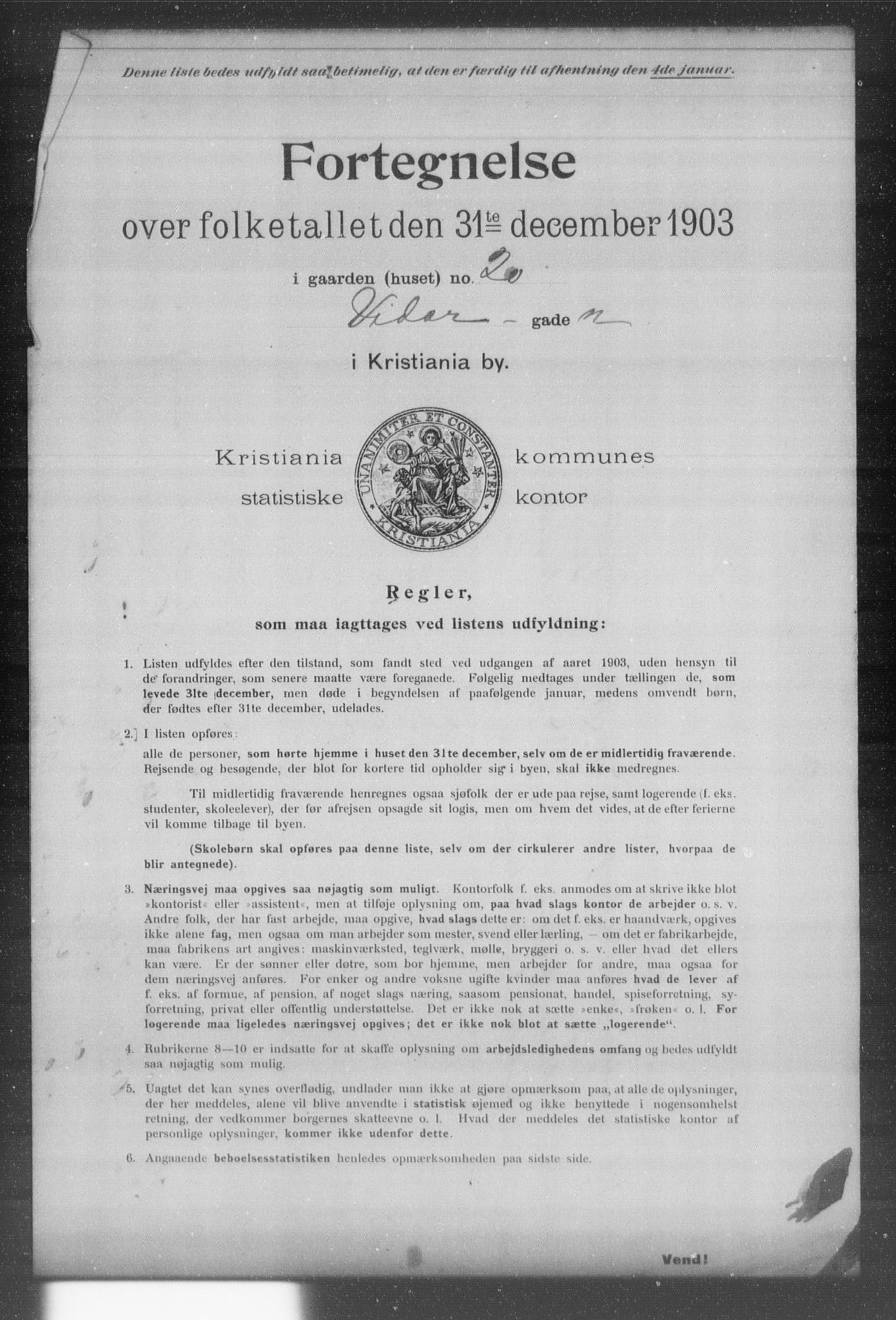 OBA, Kommunal folketelling 31.12.1903 for Kristiania kjøpstad, 1903, s. 23787