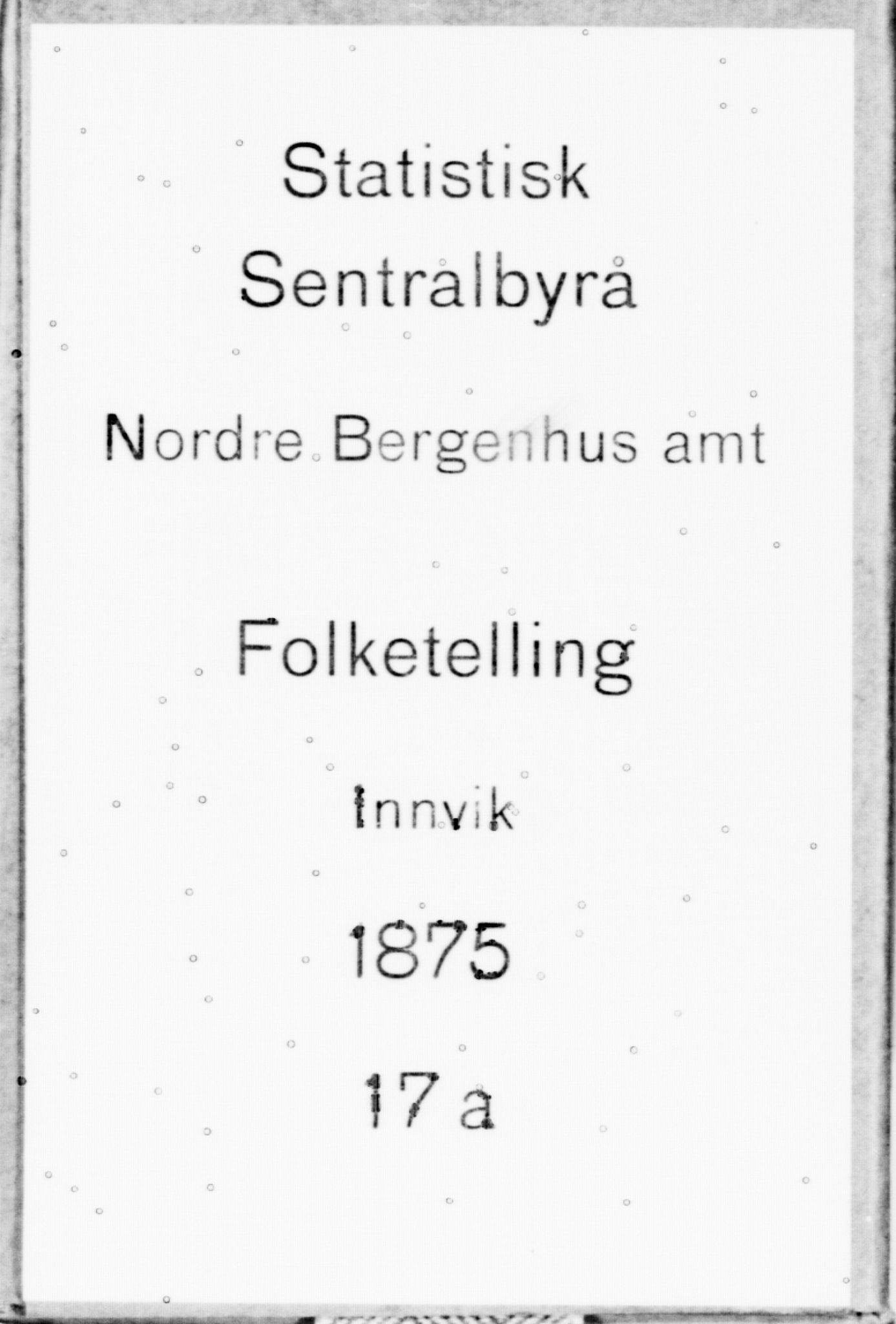 SAB, Folketelling 1875 for 1447P Innvik prestegjeld, 1875, s. 21