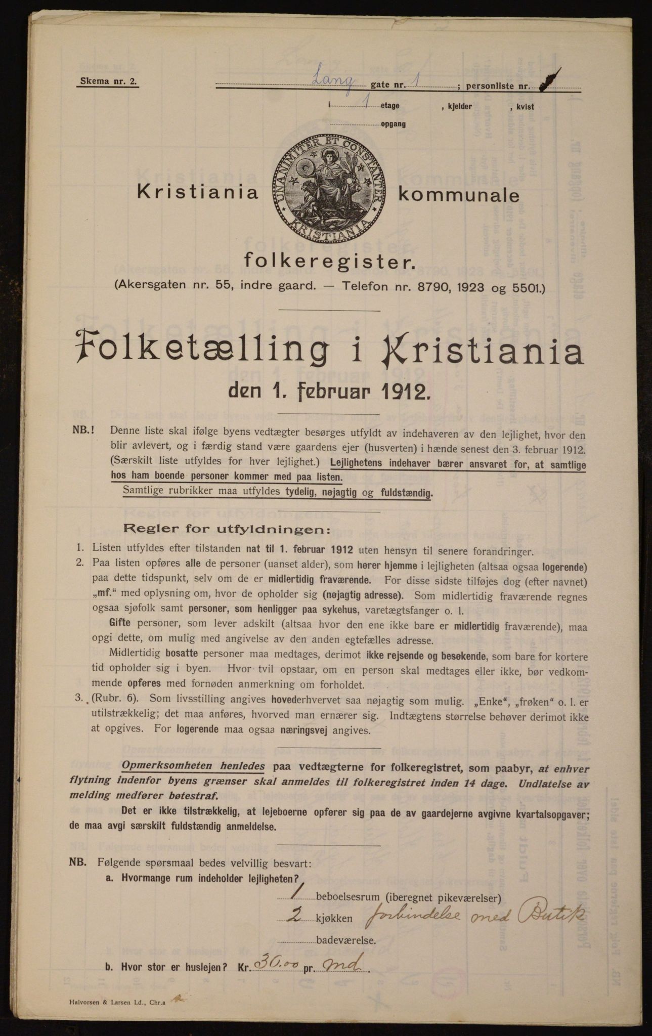 OBA, Kommunal folketelling 1.2.1912 for Kristiania, 1912, s. 56747