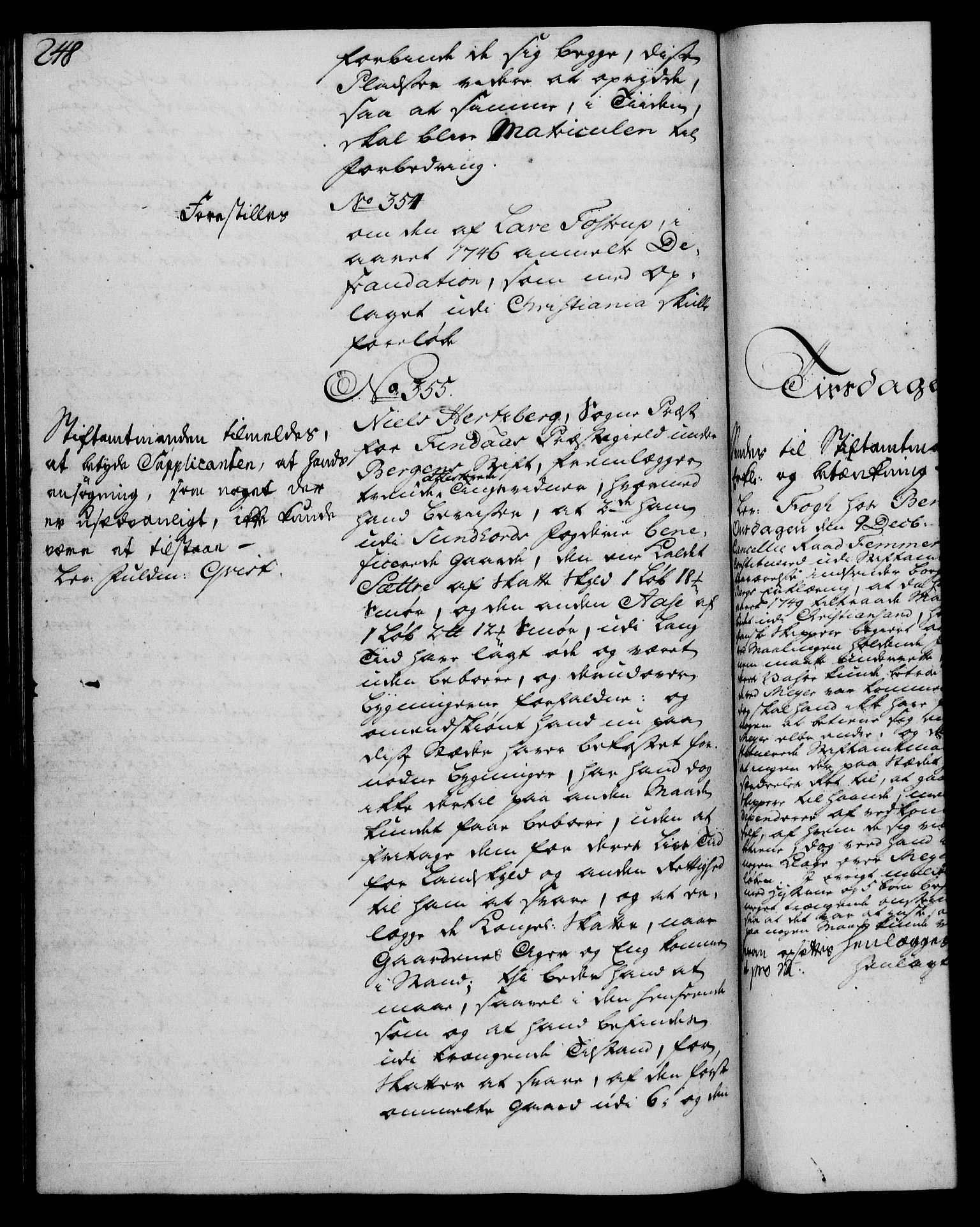 Rentekammeret, Kammerkanselliet, AV/RA-EA-3111/G/Gh/Gha/L0030: Norsk ekstraktmemorialprotokoll (merket RK 53.75), 1749-1751, s. 248