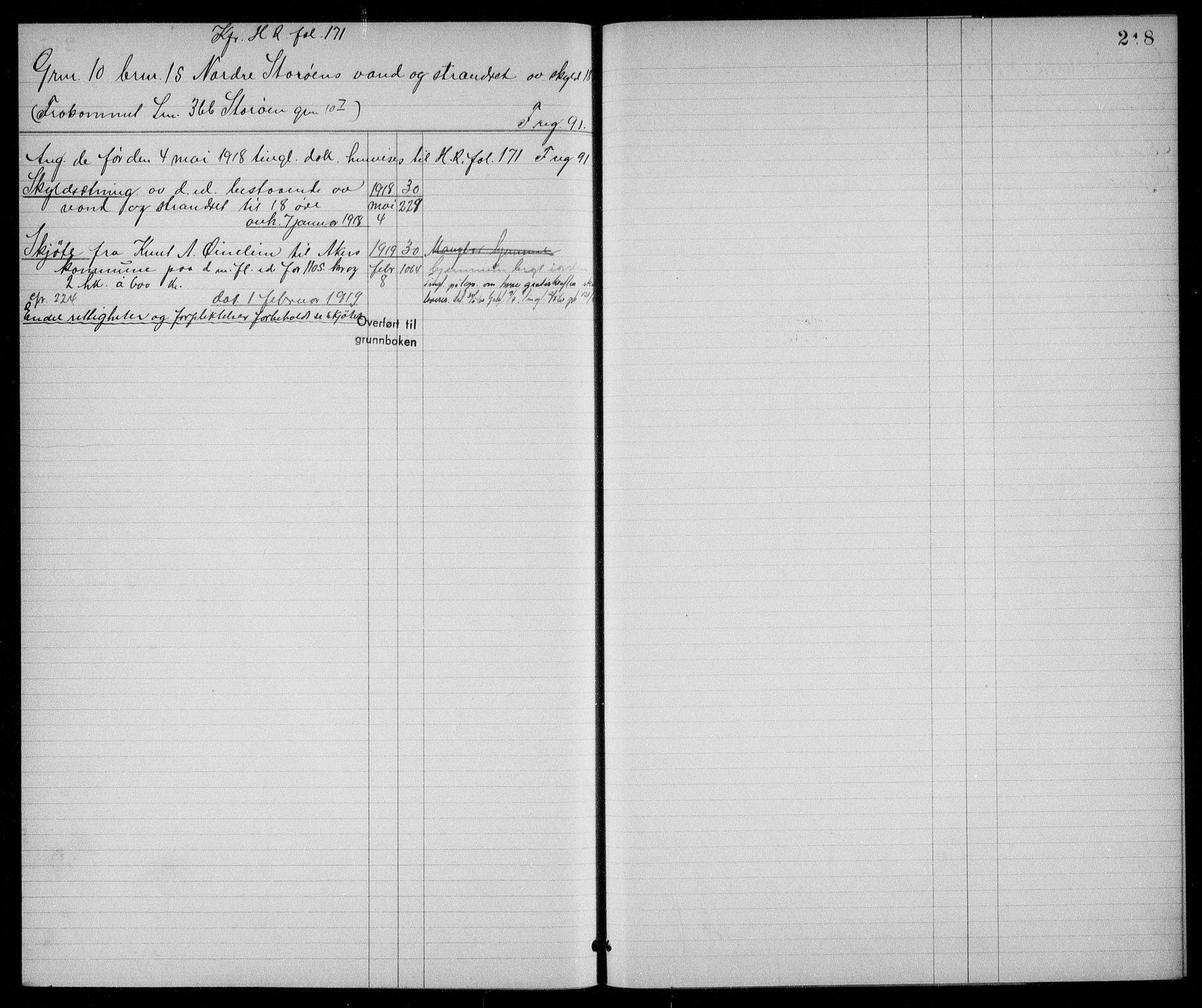 Hallingdal sorenskriveri, AV/SAKO-A-121/G/Gb/Gbh/L0003: Panteregister nr. VIII 3, s. 218