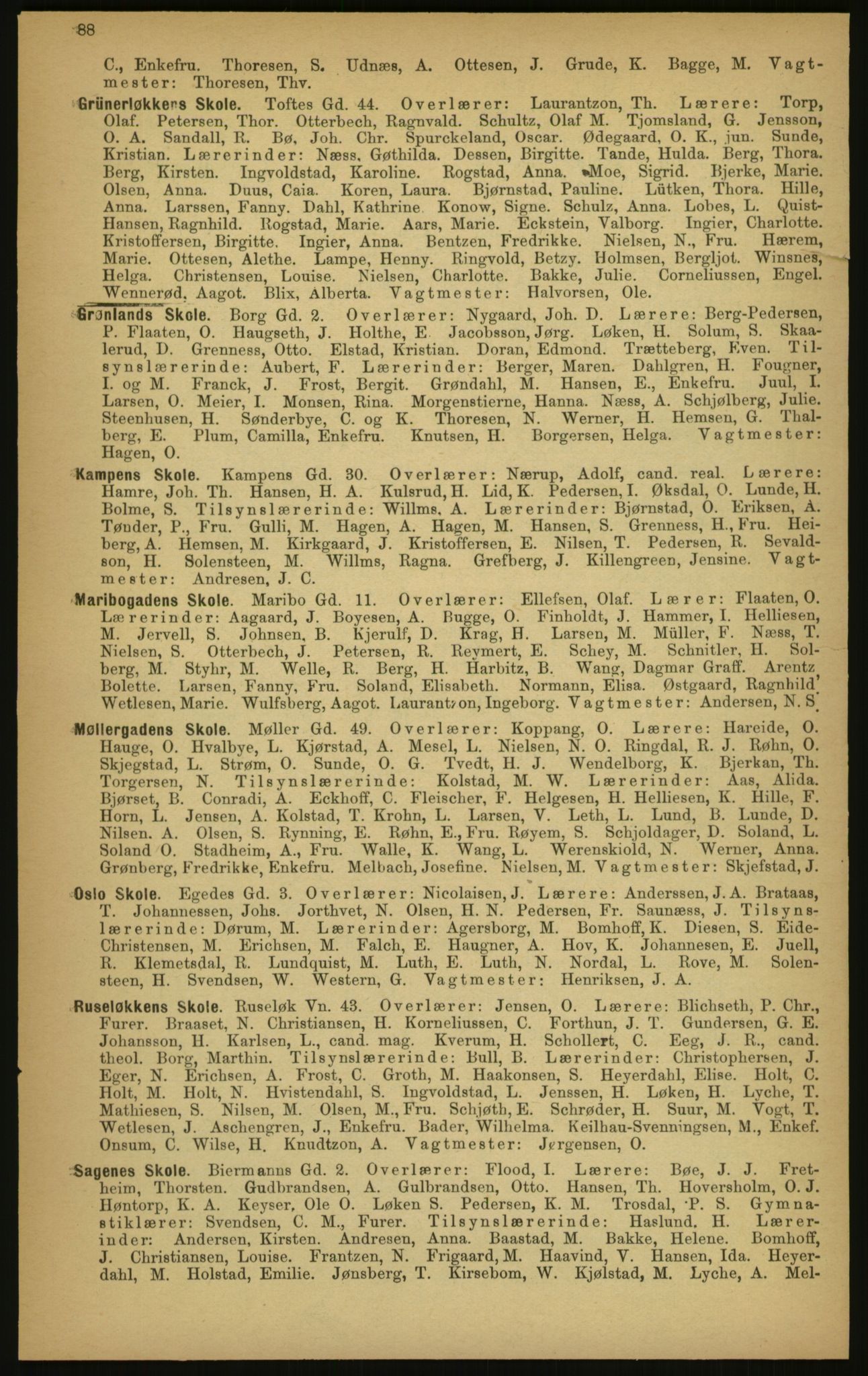 Kristiania/Oslo adressebok, PUBL/-, 1897, s. 88