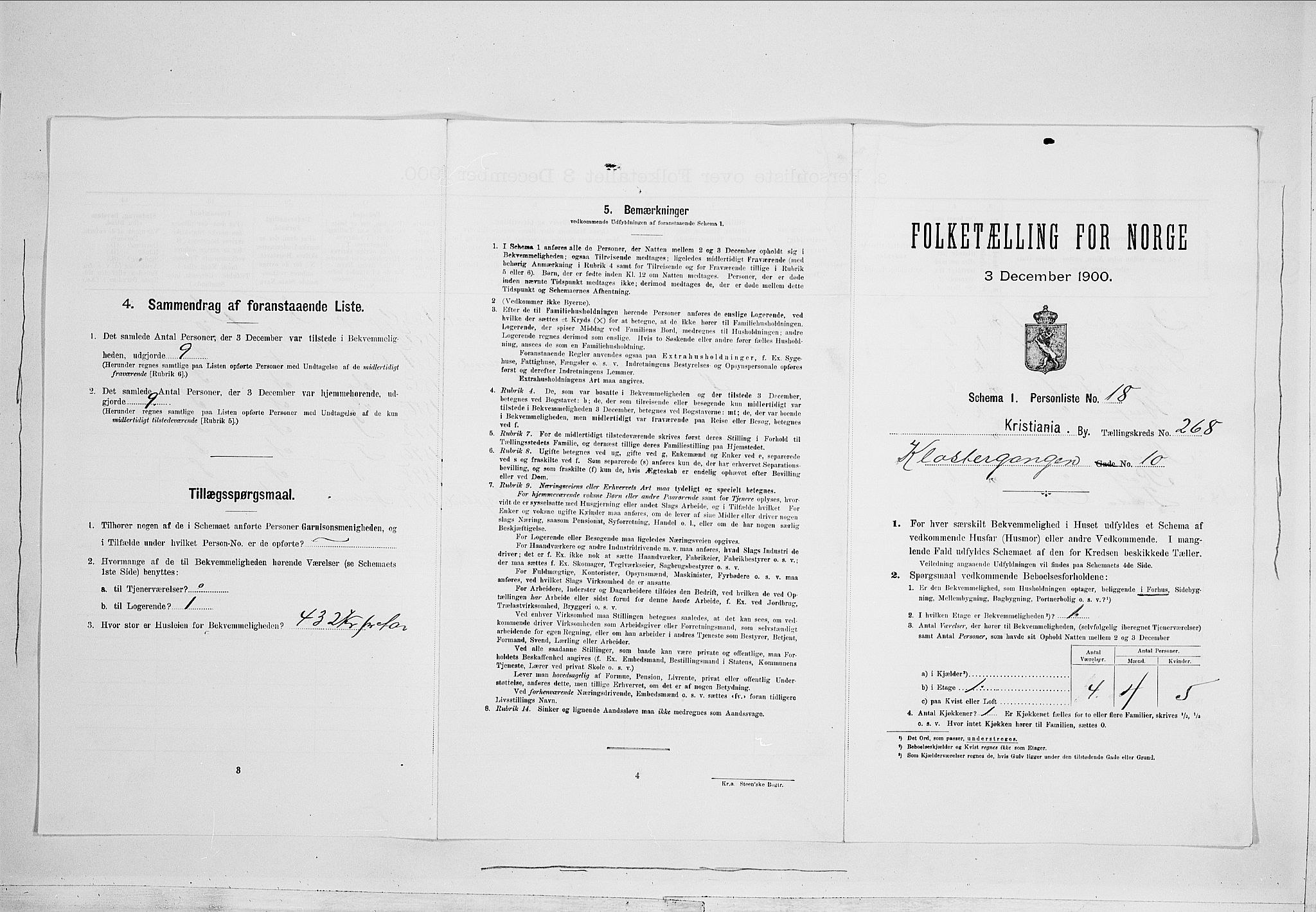 SAO, Folketelling 1900 for 0301 Kristiania kjøpstad, 1900, s. 48391