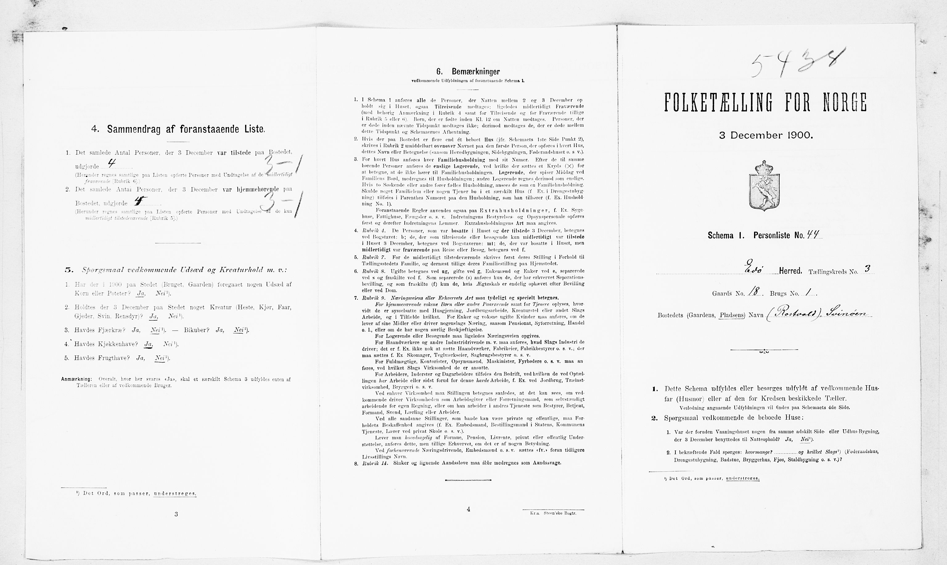 SAT, Folketelling 1900 for 1573 Edøy herred, 1900, s. 284
