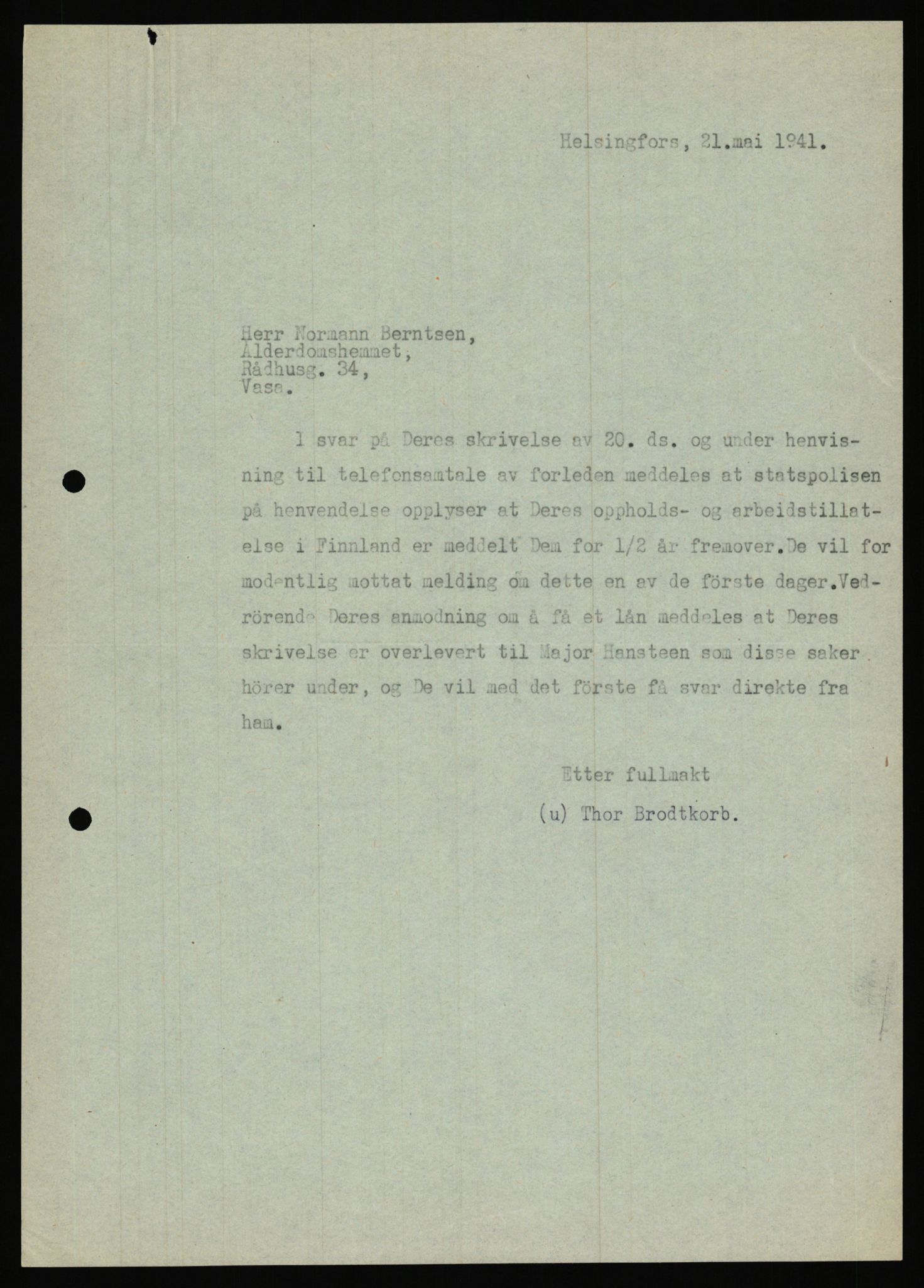 Forsvaret, Forsvarets krigshistoriske avdeling, AV/RA-RAFA-2017/Y/Ya/L0006: II-C-11-11,2 - Utenriksdepartementet.  Legasjonen i Helsingfors., 1940-1946, s. 486