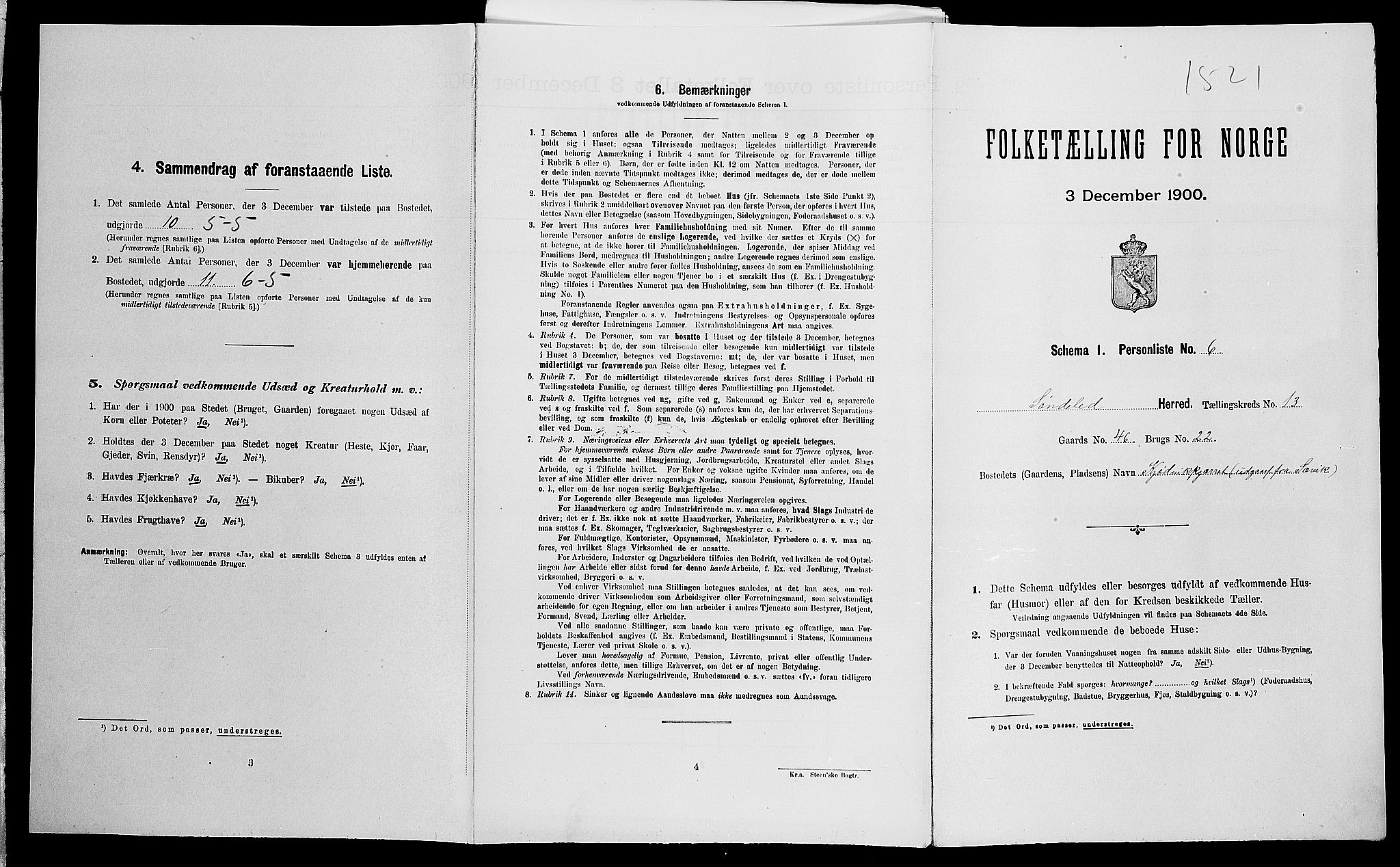 SAK, Folketelling 1900 for 0913 Søndeled herred, 1900, s. 1139