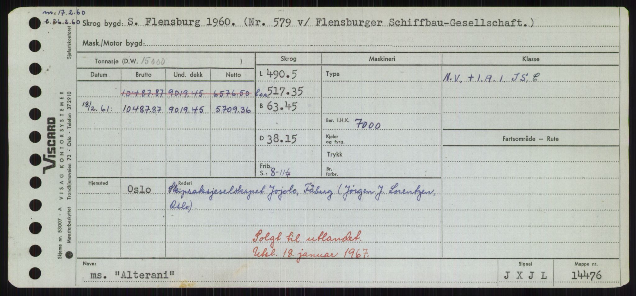 Sjøfartsdirektoratet med forløpere, Skipsmålingen, RA/S-1627/H/Hd/L0001: Fartøy, A-Anv, s. 423