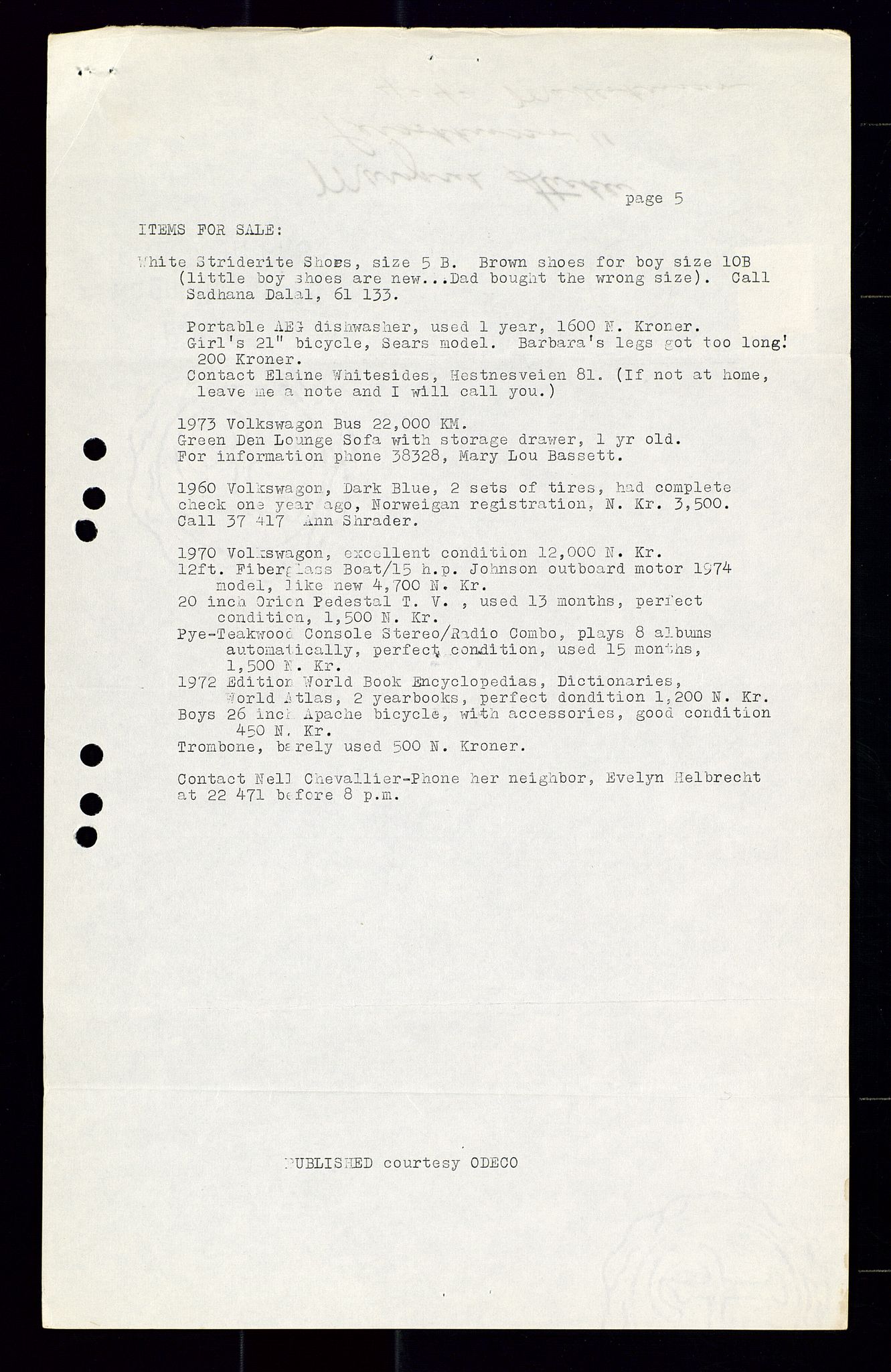 PA 1547 - Petroleum Wives Club, AV/SAST-A-101974/X/Xa/L0001: Newsletters (1971-1978)/radiointervjuer på kasett (1989-1992), 1970-1978