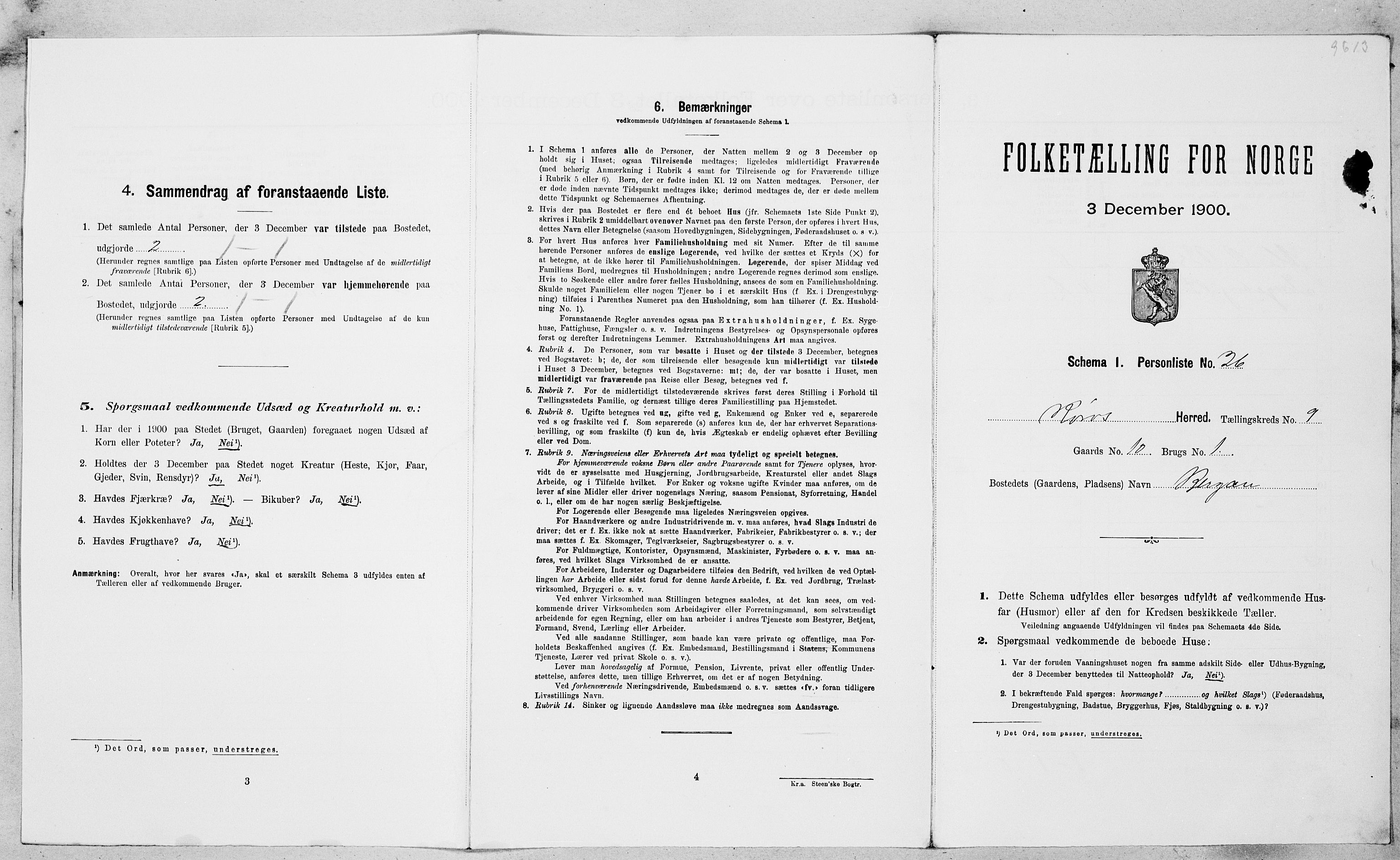 SAT, Folketelling 1900 for 1640 Røros herred, 1900, s. 1064