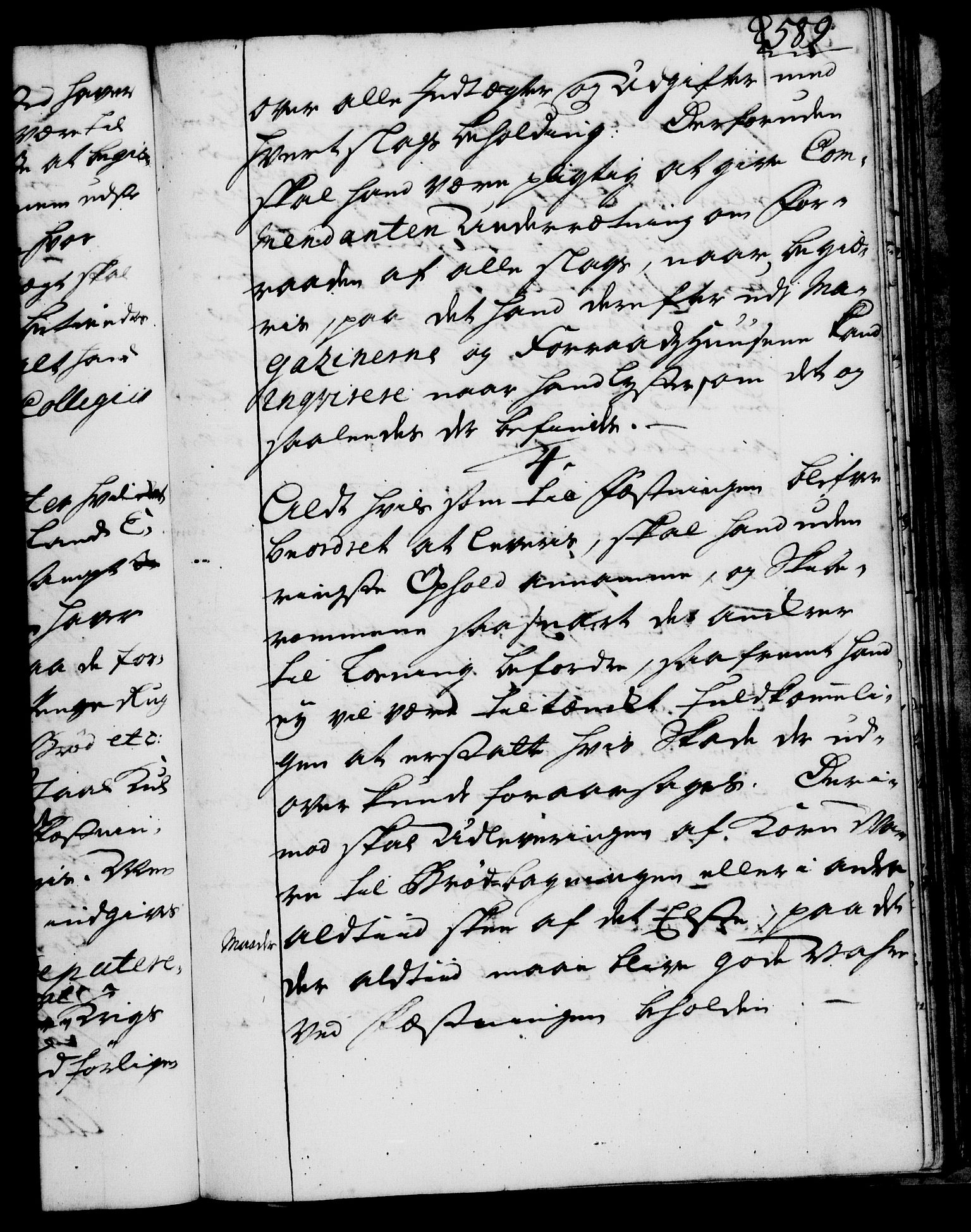 Rentekammeret, Kammerkanselliet, RA/EA-3111/G/Gg/Ggi/L0001: Norsk instruksjonsprotokoll med register (merket RK 53.34), 1720-1729, s. 589