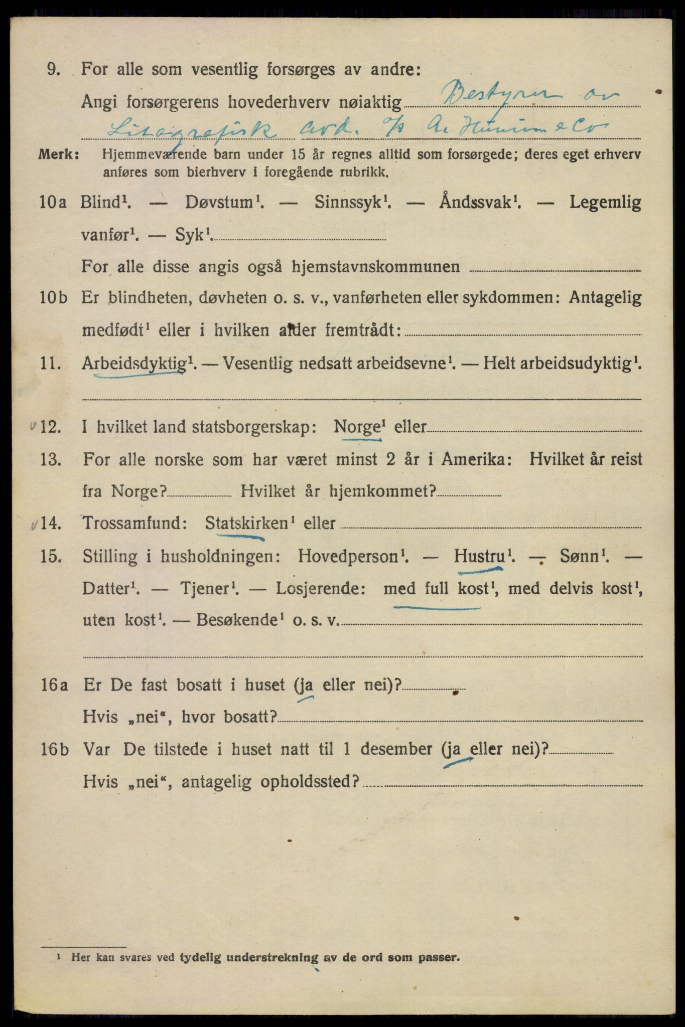 SAO, Folketelling 1920 for 0301 Kristiania kjøpstad, 1920, s. 197454