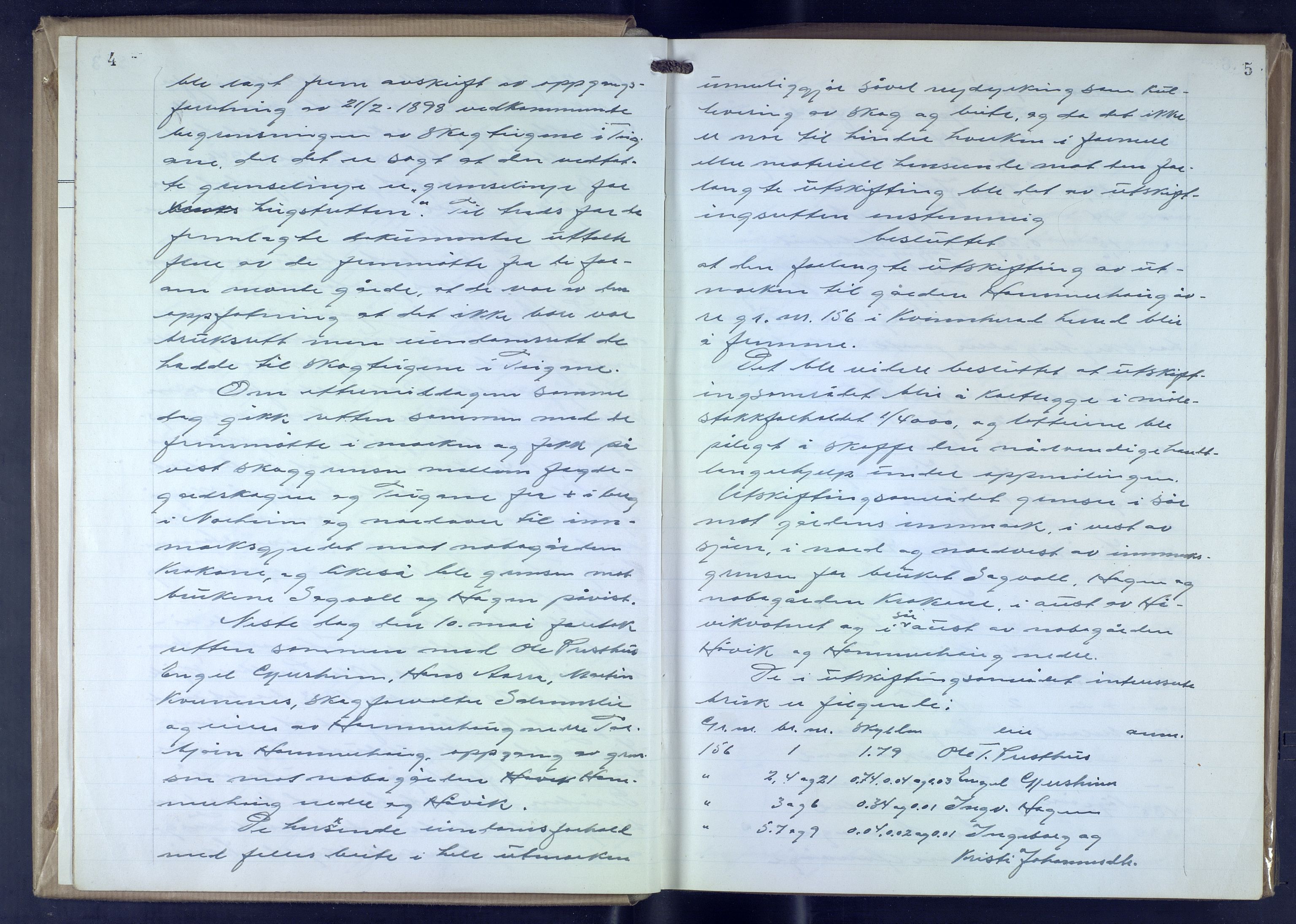 Hordaland jordskiftedøme - VII Indre Sunnhordland jordskiftedistrikt, AV/SAB-A-7401/A/Aa/L0025: Forhandlingsprotokoll, 1946-1952, s. 4-5