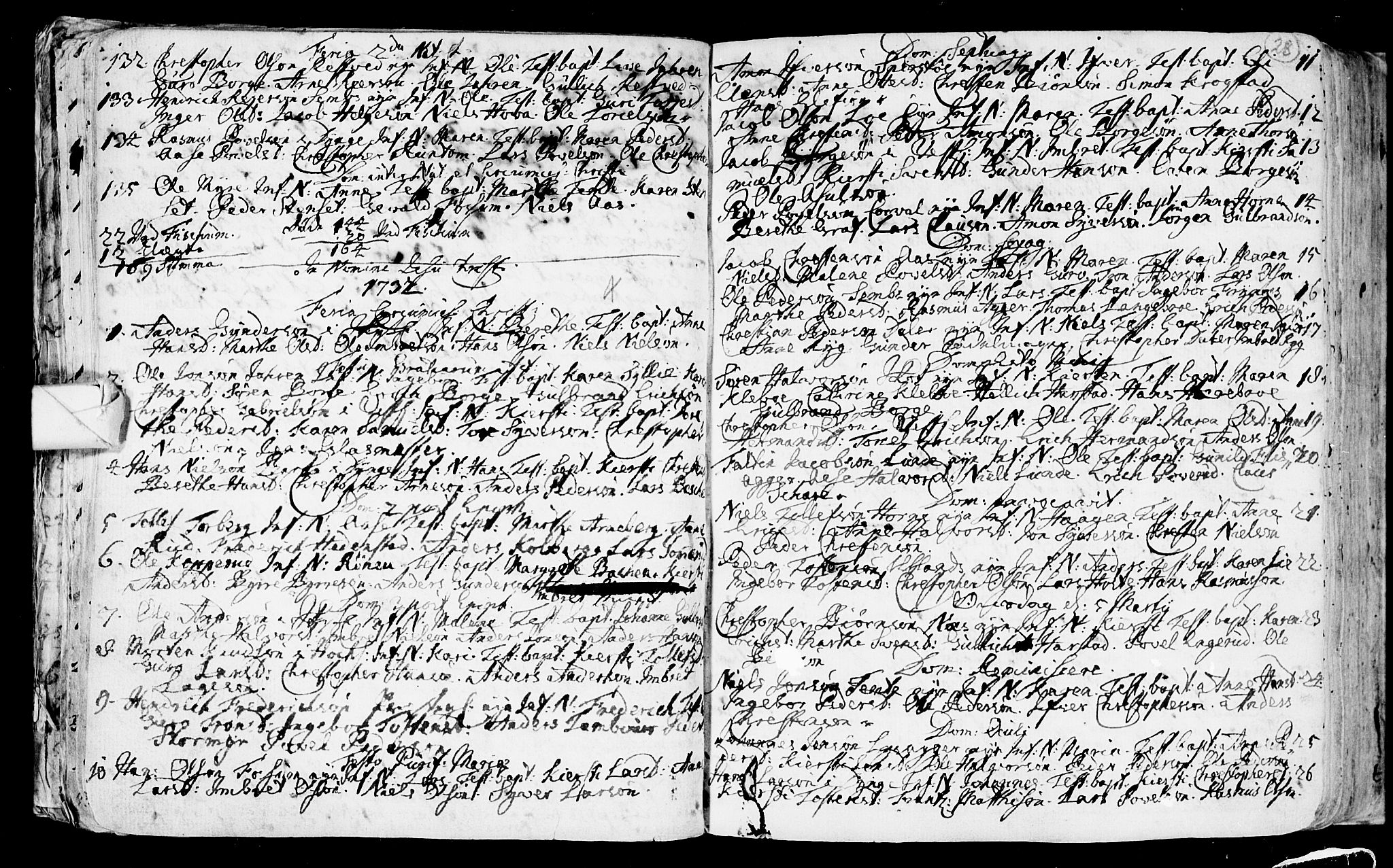 Eiker kirkebøker, SAKO/A-4/F/Fa/L0003: Ministerialbok nr. I 3, 1724-1753, s. 28