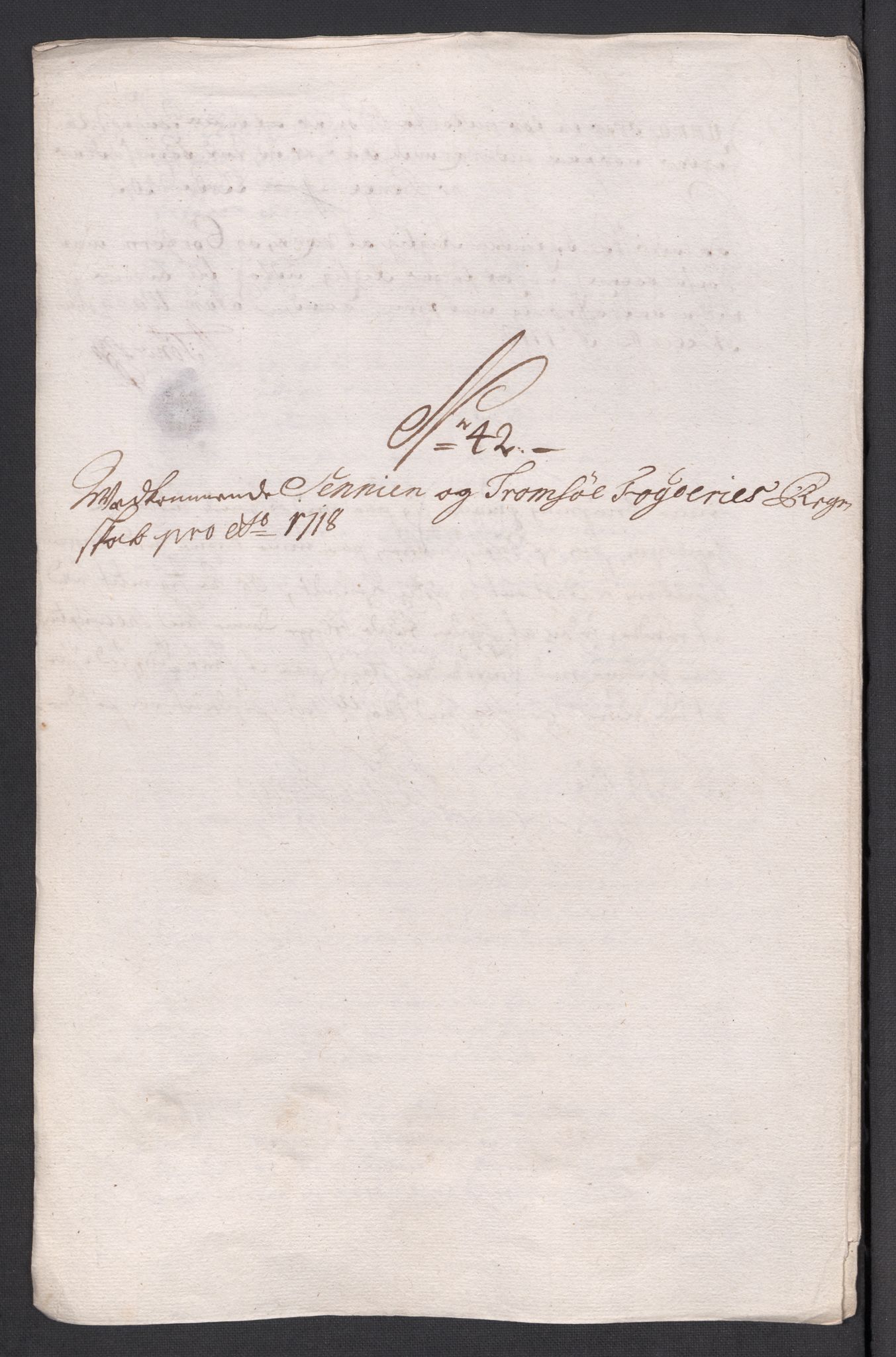 Rentekammeret inntil 1814, Reviderte regnskaper, Fogderegnskap, RA/EA-4092/R68/L4764: Fogderegnskap Senja og Troms, 1718, s. 270