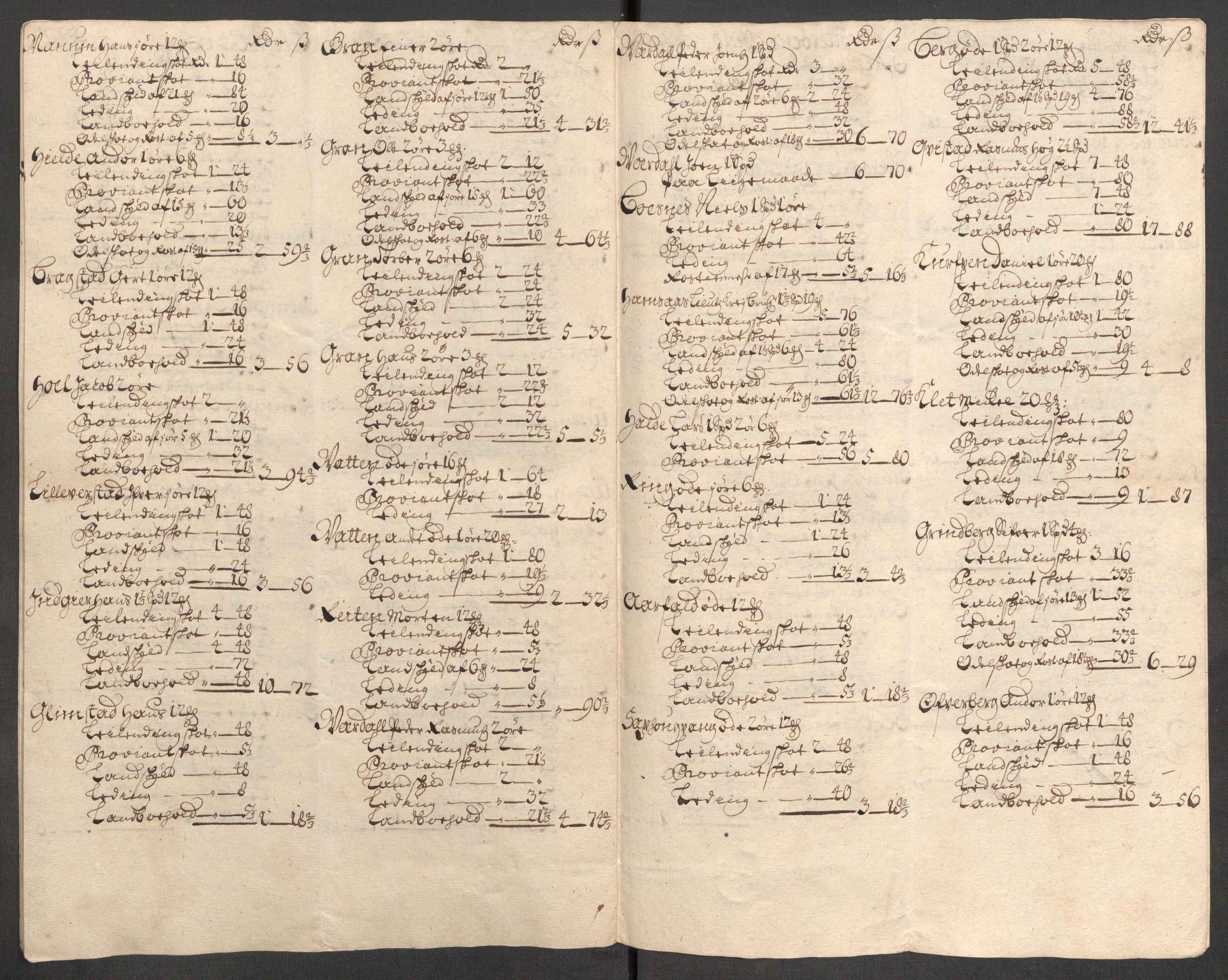 Rentekammeret inntil 1814, Reviderte regnskaper, Fogderegnskap, RA/EA-4092/R63/L4314: Fogderegnskap Inderøy, 1705, s. 184