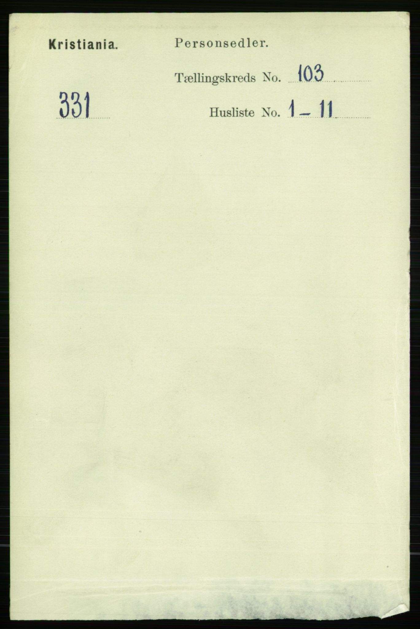 RA, Folketelling 1891 for 0301 Kristiania kjøpstad, 1891, s. 51418