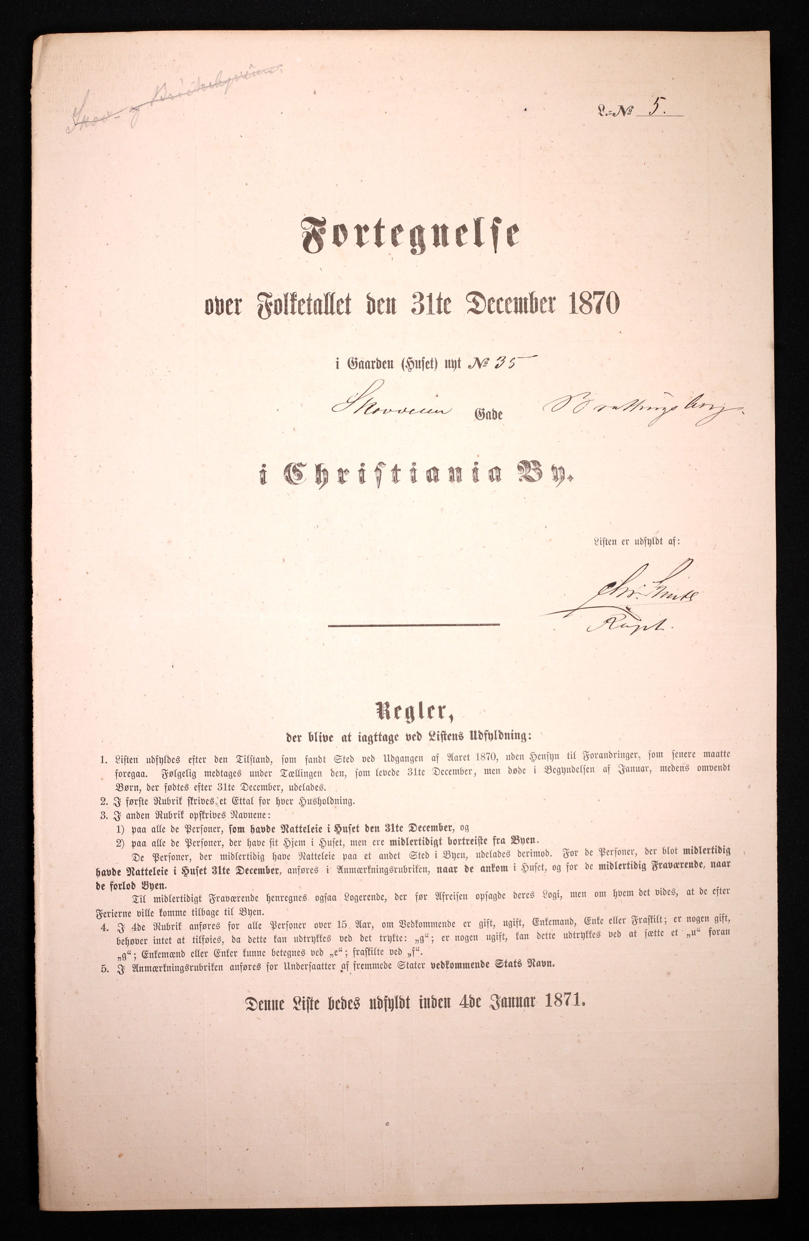 RA, Folketelling 1870 for 0301 Kristiania kjøpstad, 1870, s. 3460