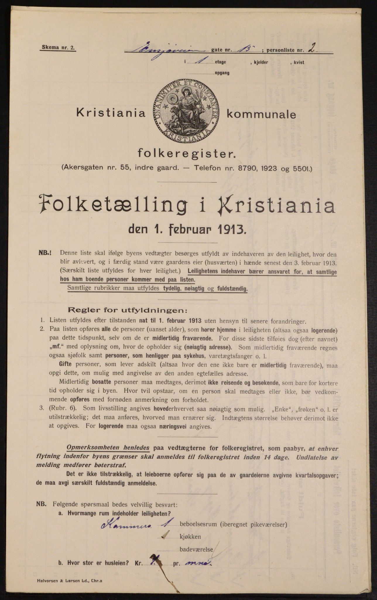 OBA, Kommunal folketelling 1.2.1913 for Kristiania, 1913, s. 22062