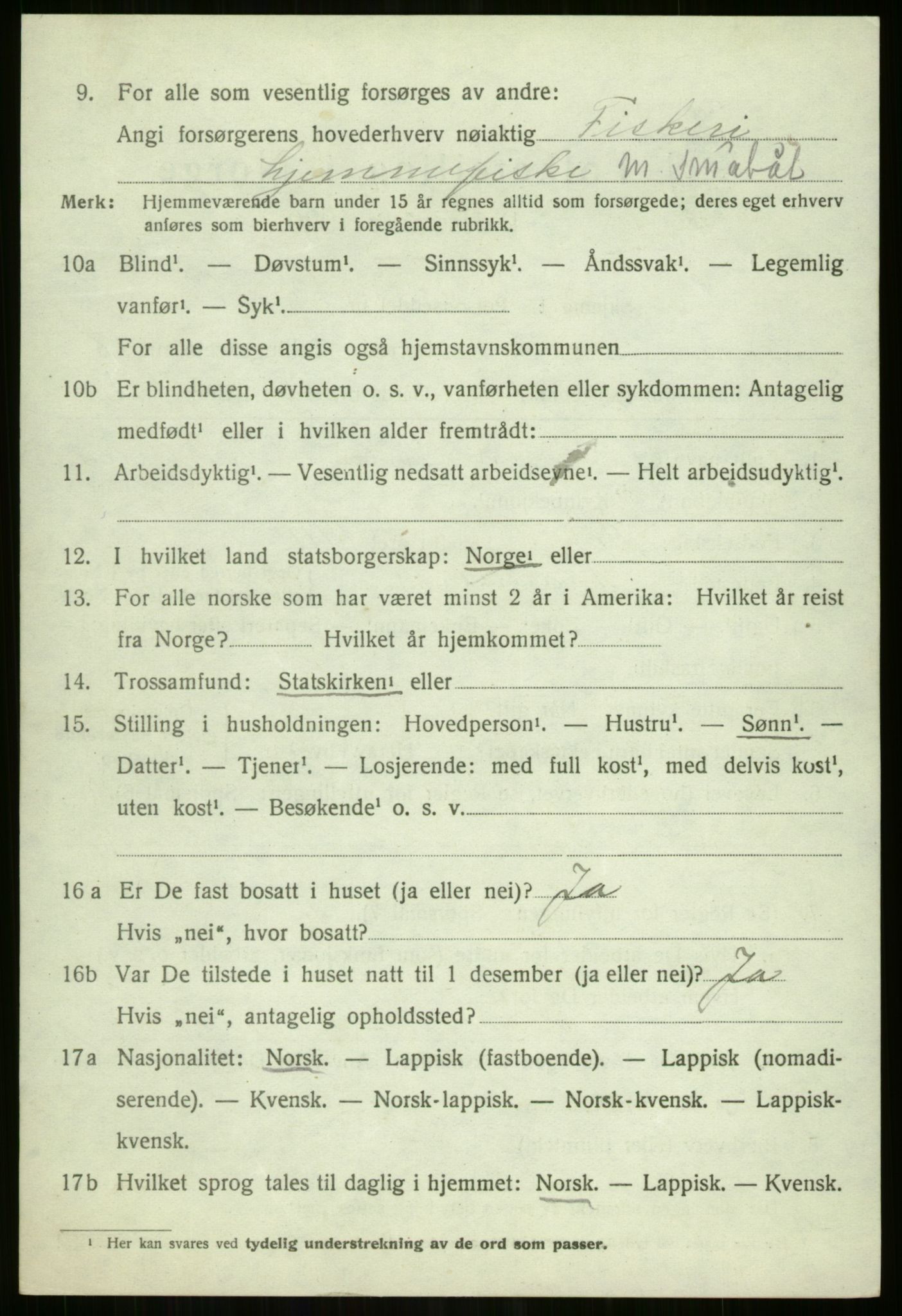 SATØ, Folketelling 1920 for 1934 Tromsøysund herred, 1920, s. 9947