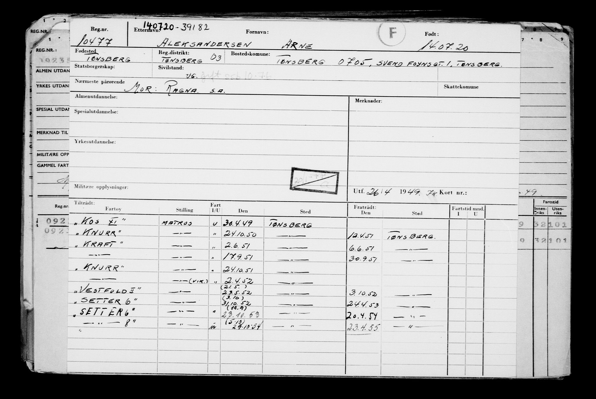 Direktoratet for sjømenn, AV/RA-S-3545/G/Gb/L0183: Hovedkort, 1920, s. 361