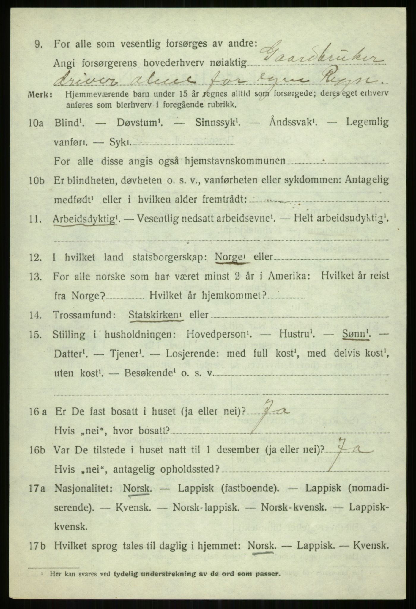 SATØ, Folketelling 1920 for 1934 Tromsøysund herred, 1920, s. 7257