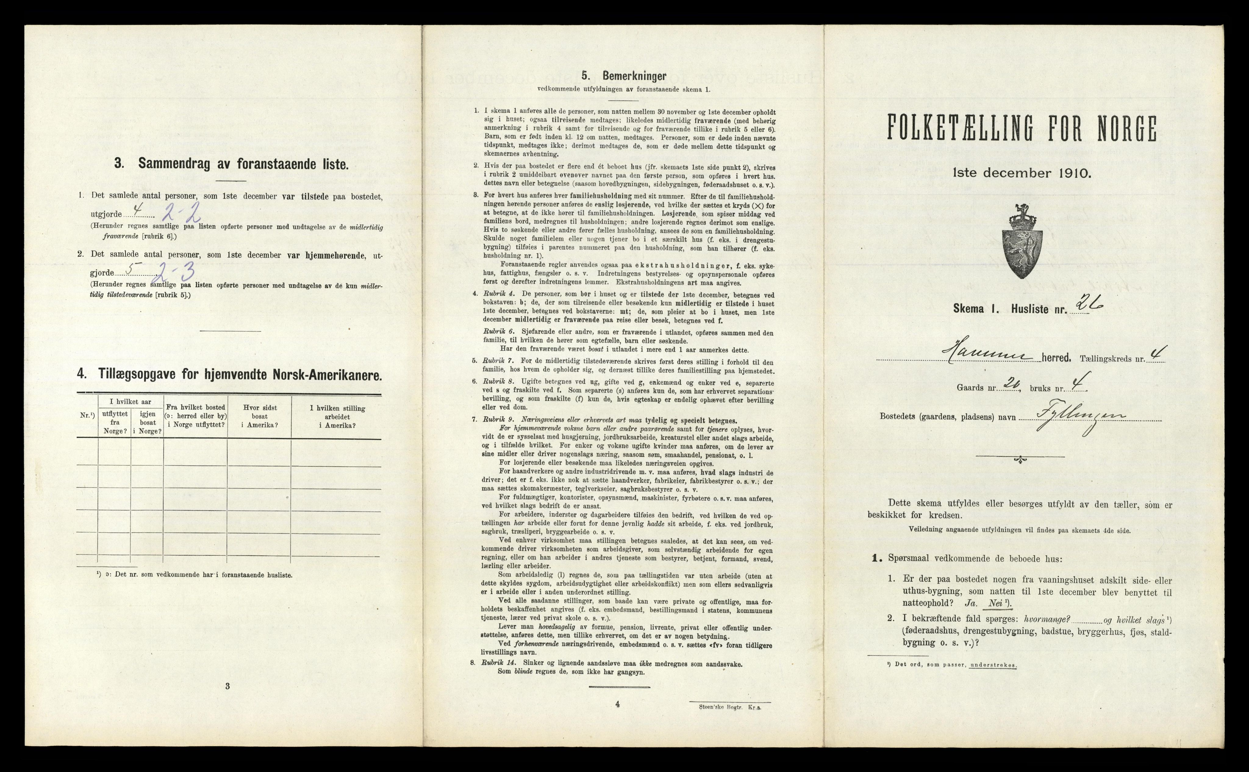 RA, Folketelling 1910 for 1254 Hamre herred, 1910, s. 288