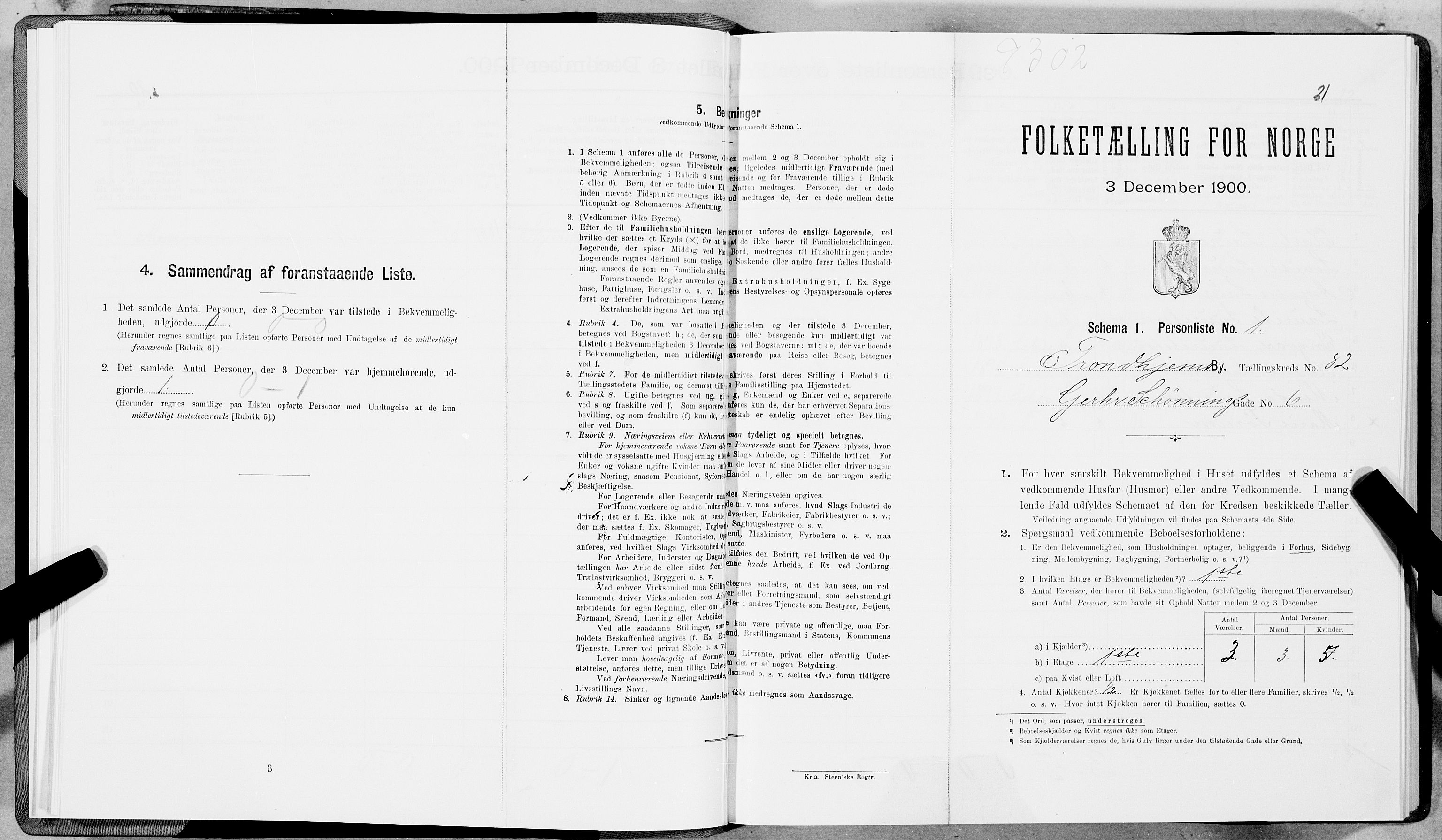 SAT, Folketelling 1900 for 1601 Trondheim kjøpstad, 1900, s. 16591