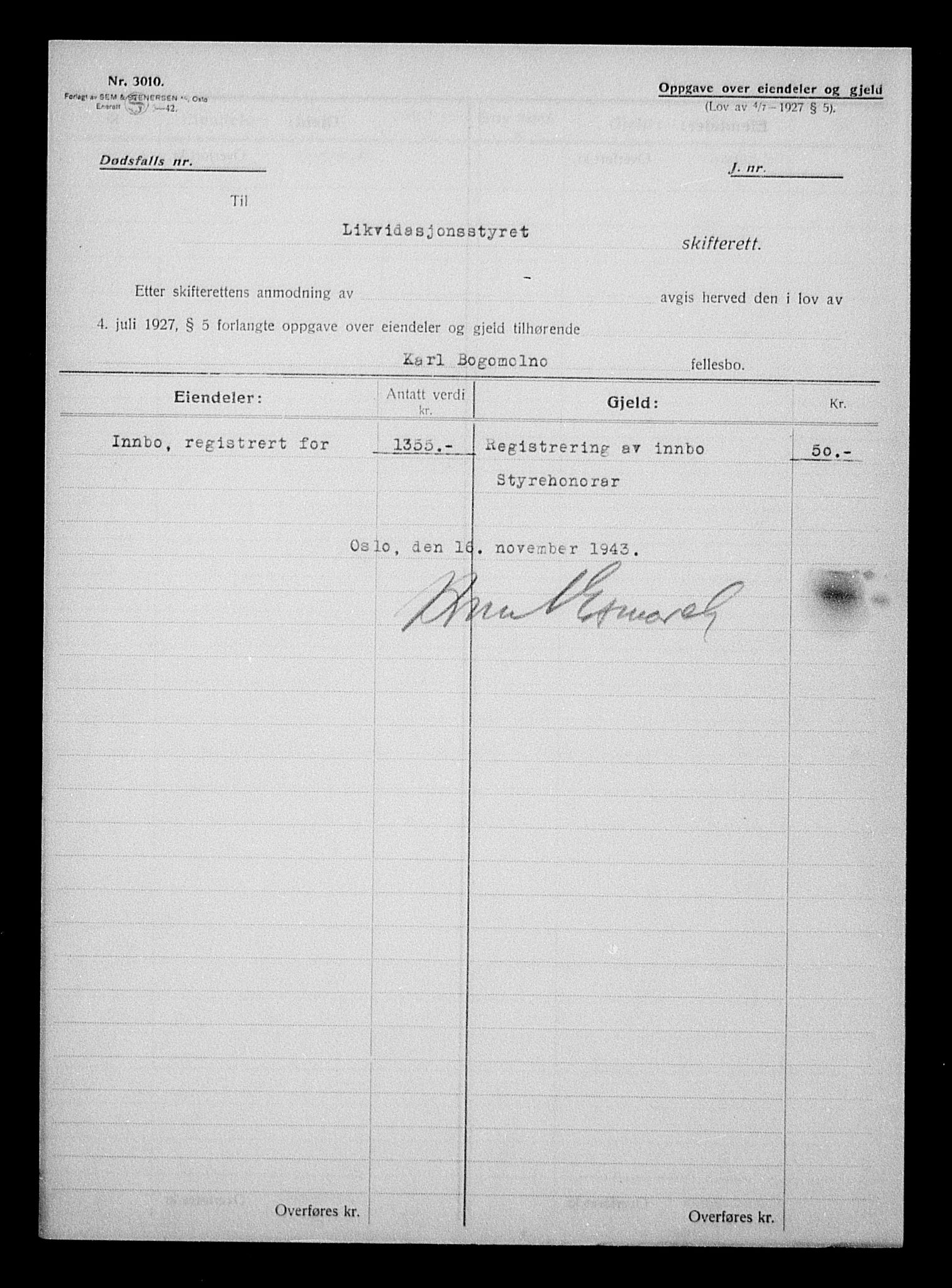 Justisdepartementet, Tilbakeføringskontoret for inndratte formuer, AV/RA-S-1564/H/Hc/Hcc/L0927: --, 1945-1947, s. 293