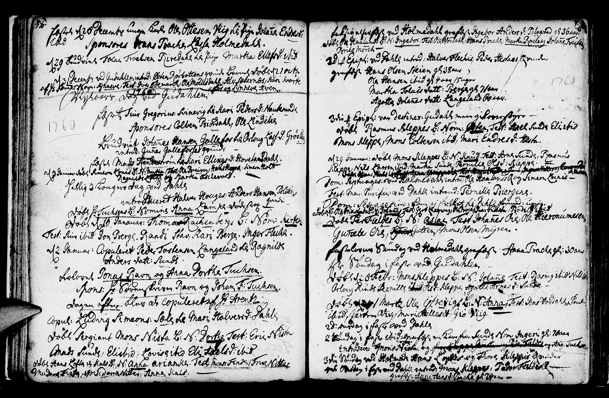 Fjaler sokneprestembete, AV/SAB-A-79801/H/Haa/Haaa/L0001: Ministerialbok nr. A 1, 1755-1778, s. 56-57
