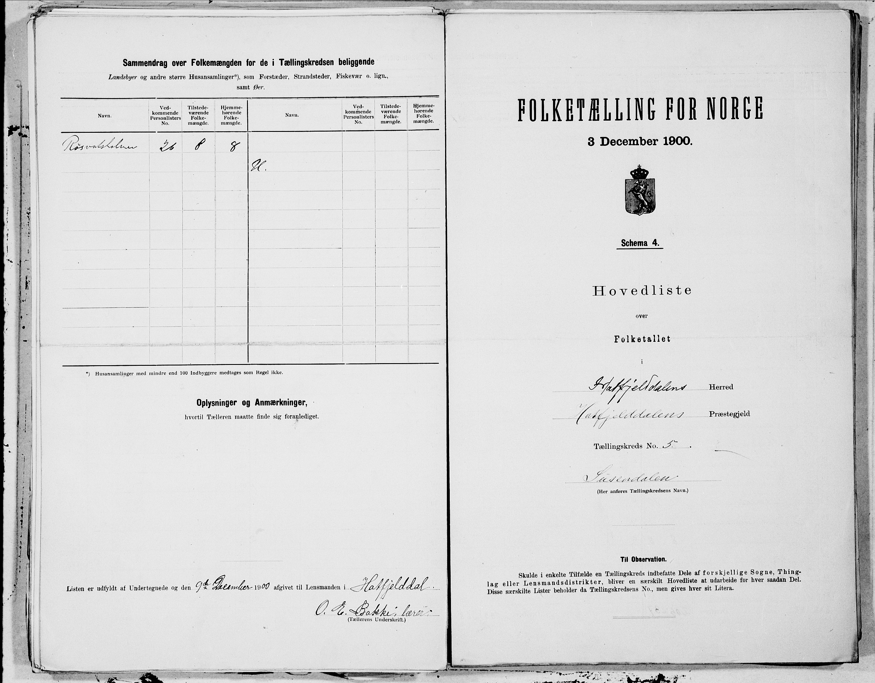 SAT, Folketelling 1900 for 1826 Hattfjelldal herred, 1900, s. 10