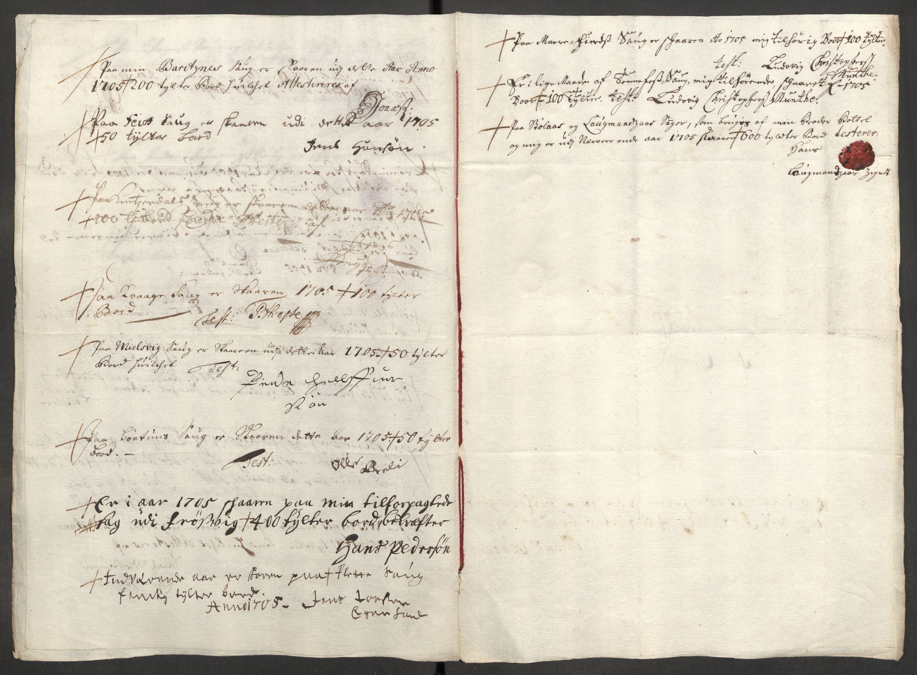 Rentekammeret inntil 1814, Reviderte regnskaper, Fogderegnskap, AV/RA-EA-4092/R52/L3314: Fogderegnskap Sogn, 1705-1707, s. 139