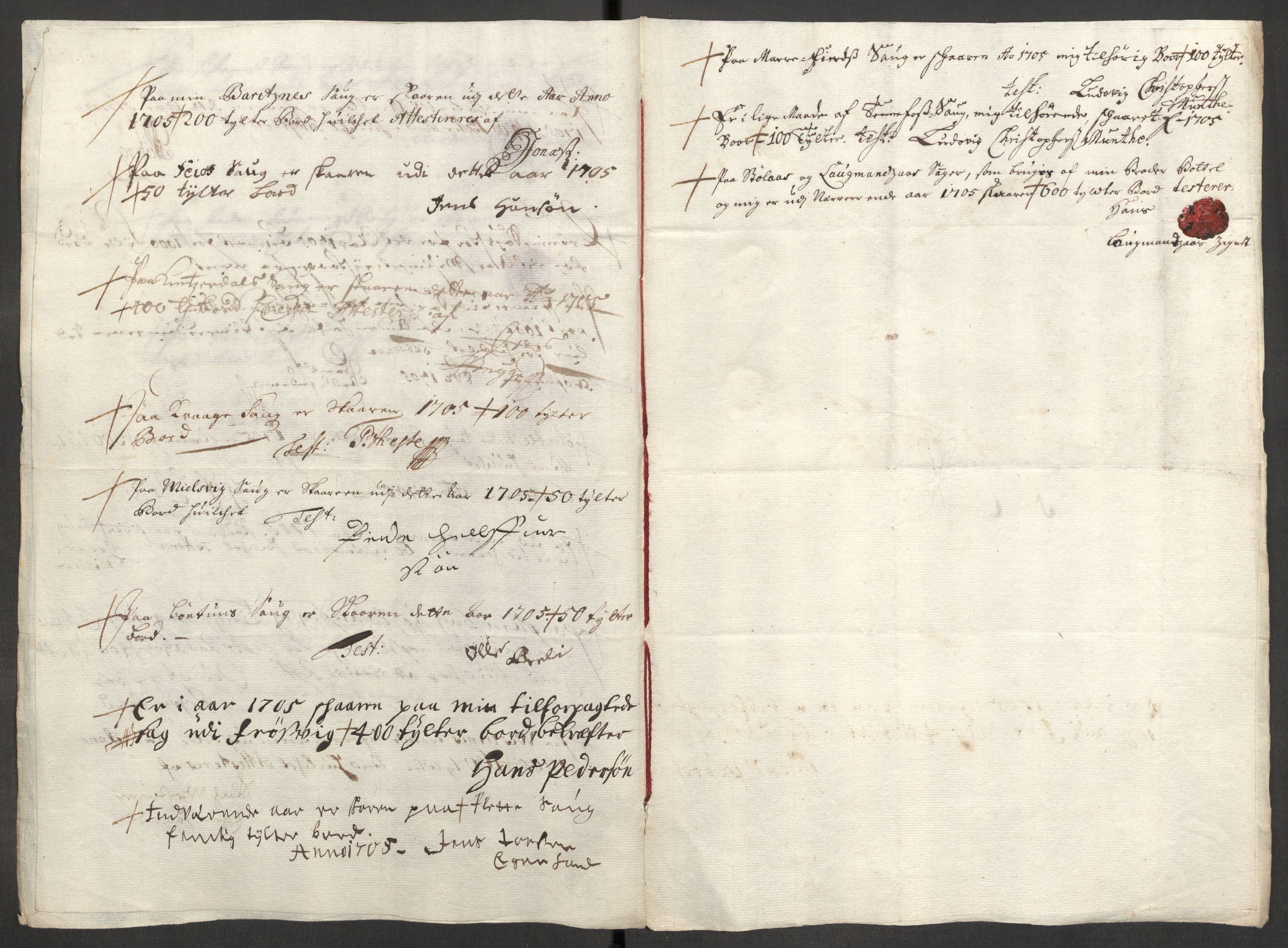 Rentekammeret inntil 1814, Reviderte regnskaper, Fogderegnskap, RA/EA-4092/R52/L3314: Fogderegnskap Sogn, 1705-1707, s. 139